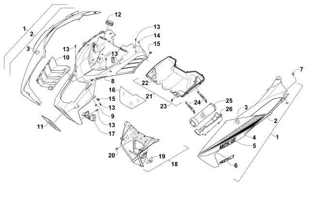 HOOD AND AIR INTAKE ASSEMBLY