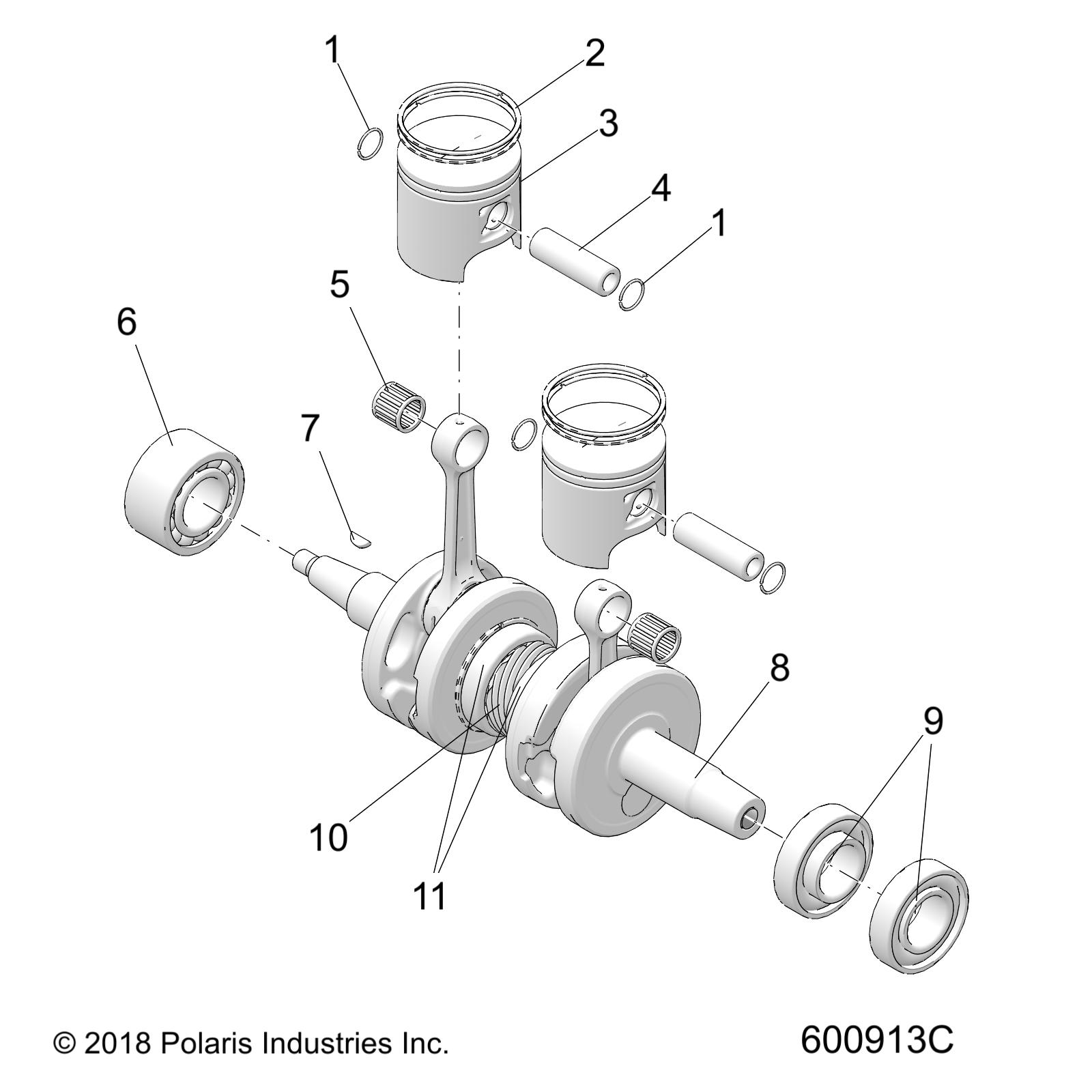 ENGINE, PISTON and CRANKSHAFT - S20EEG6PSL (600913C)