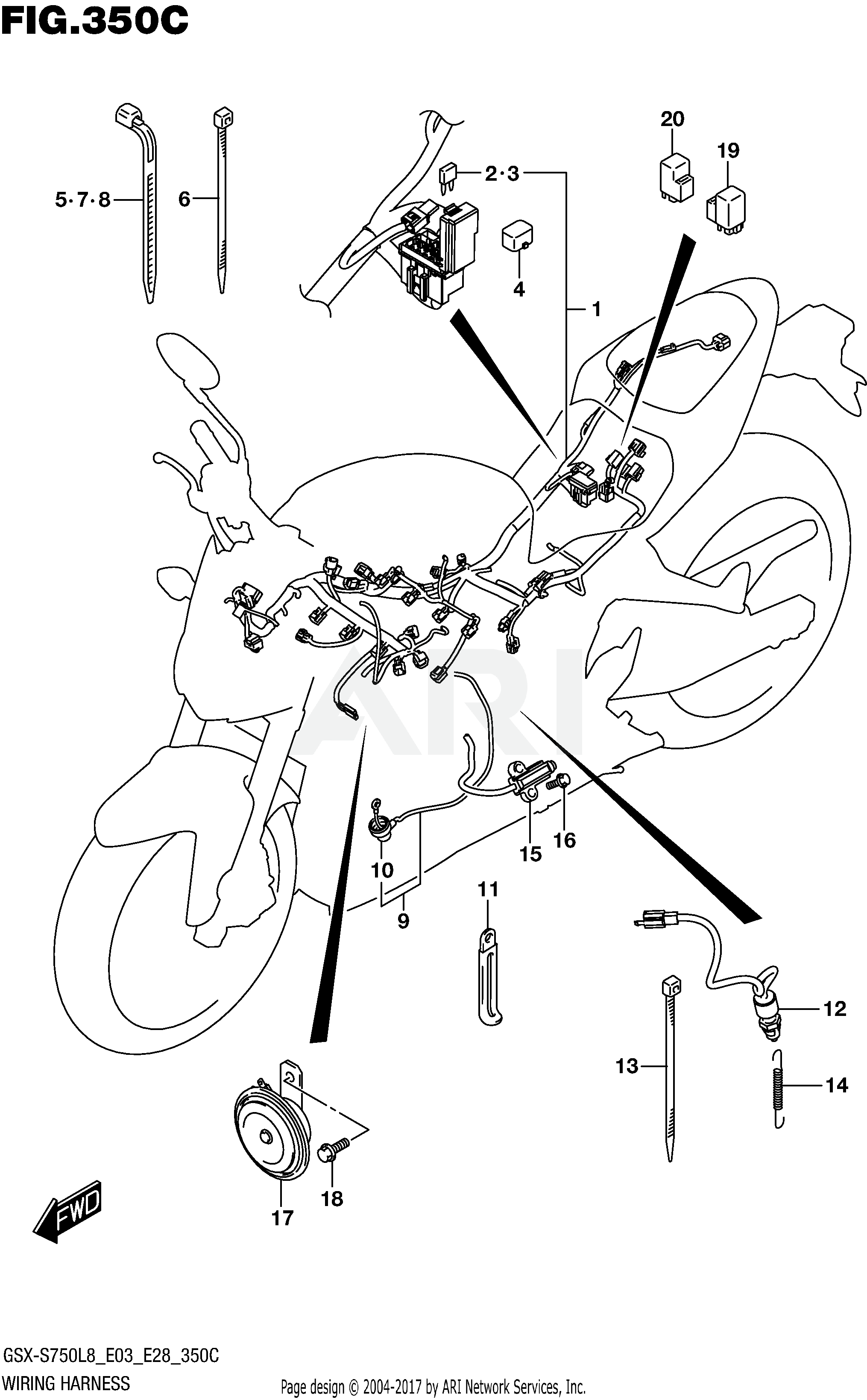 WIRING HARNESS (GSX-S750ZL8 E03)