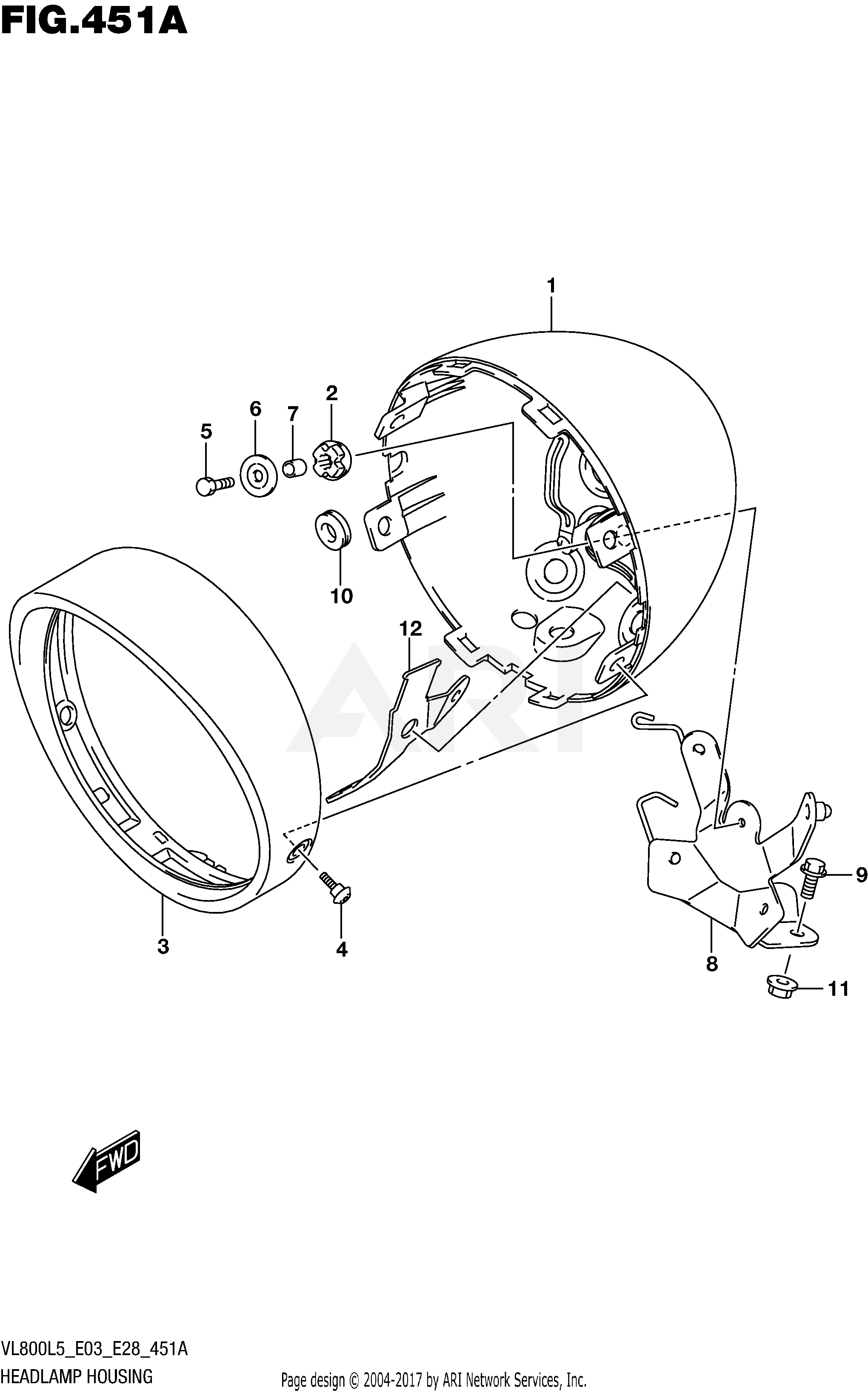 HEADLAMP HOUSING (VL800L5 E03)