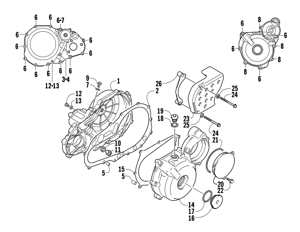 CRANKCASE COVER ASSEMBLY