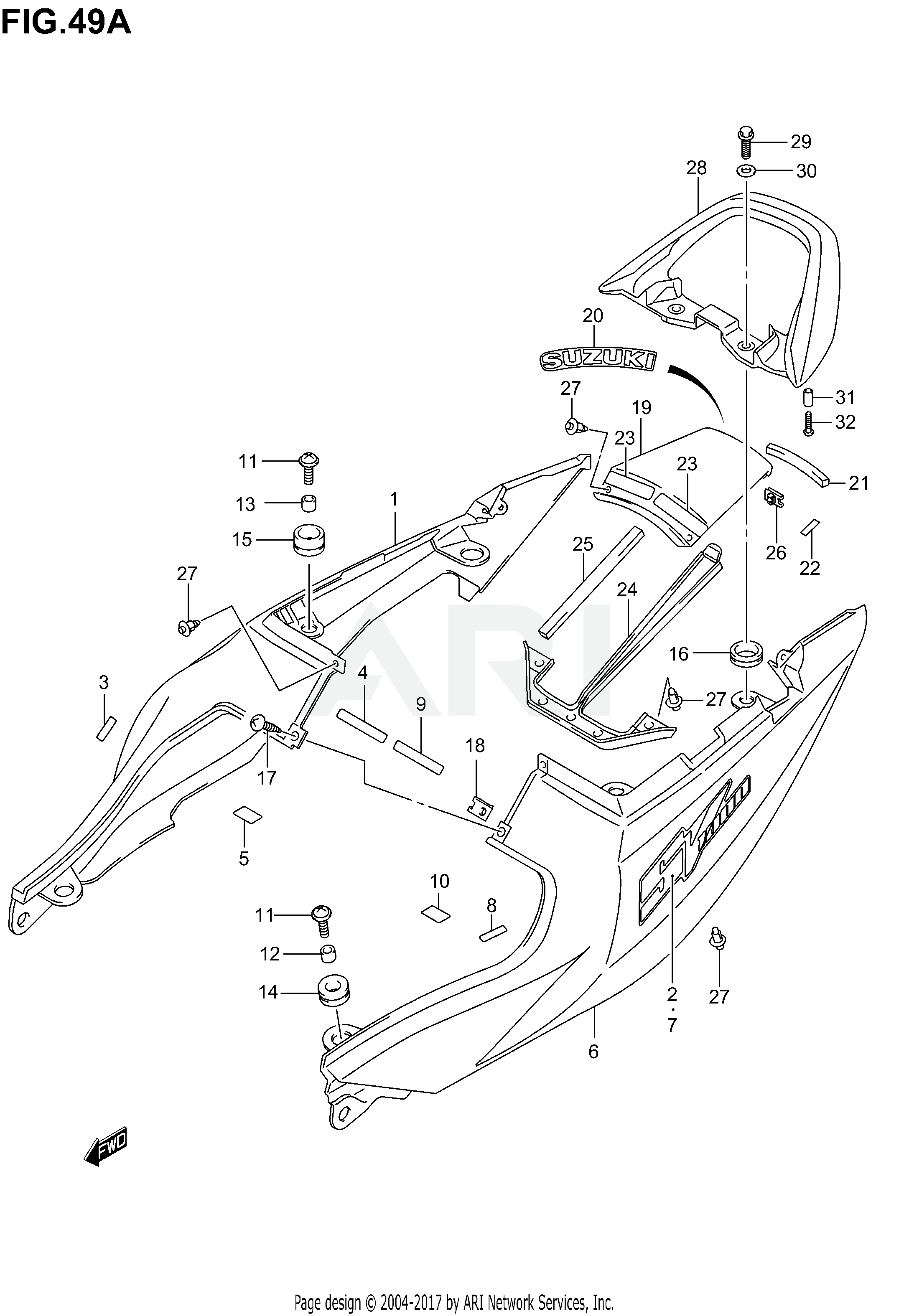 SEAT TAIL COVER (SV1000K3)