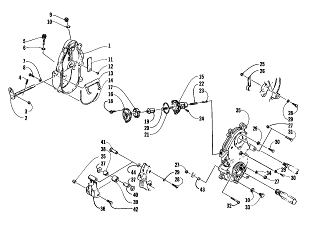 DROPCASE AND CHAIN TENSION ASSEMBLY