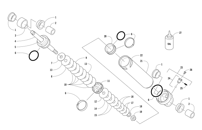 REAR SUSPENSION REAR ARM SHOCK ABSORBER