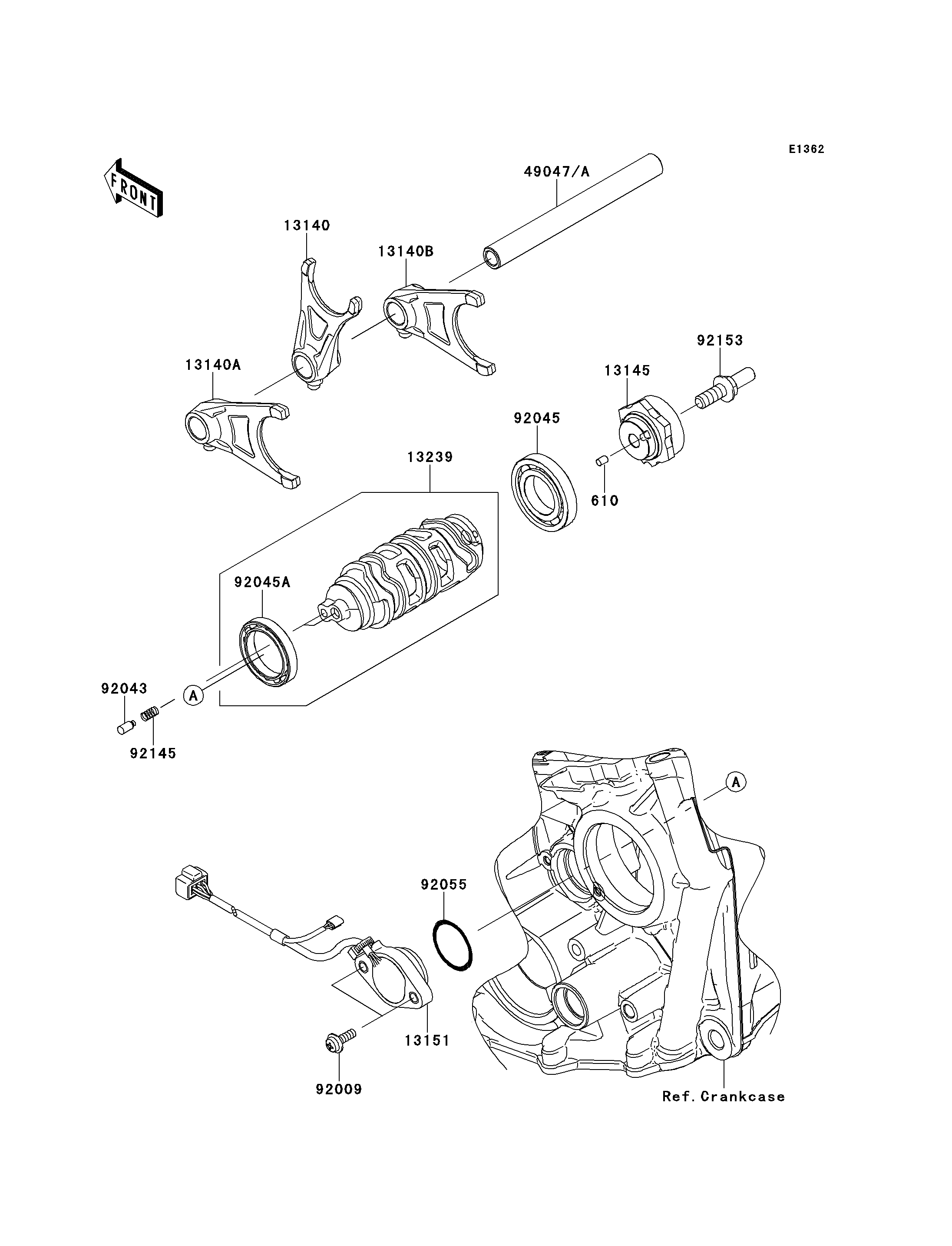 Gear Change Drum/Shift Fork(s)