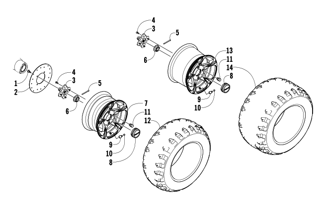 WHEEL AND TIRE ASSEMBLY