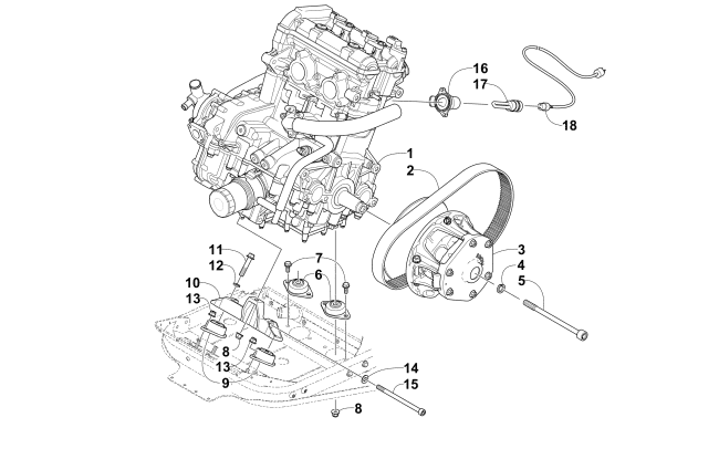 ENGINE AND RELATED PARTS