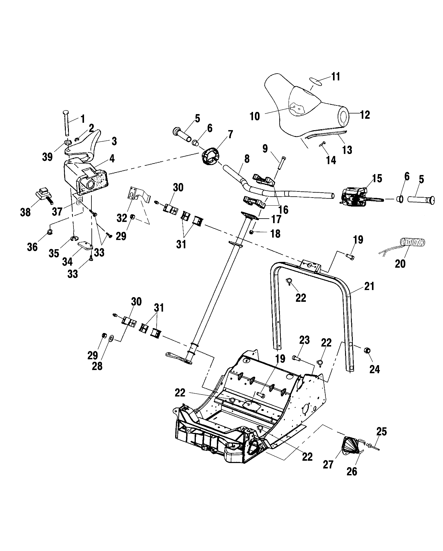 STEERING/HANDLEBAR - S02NP6ES/S02NE6ES (4973427342B03)