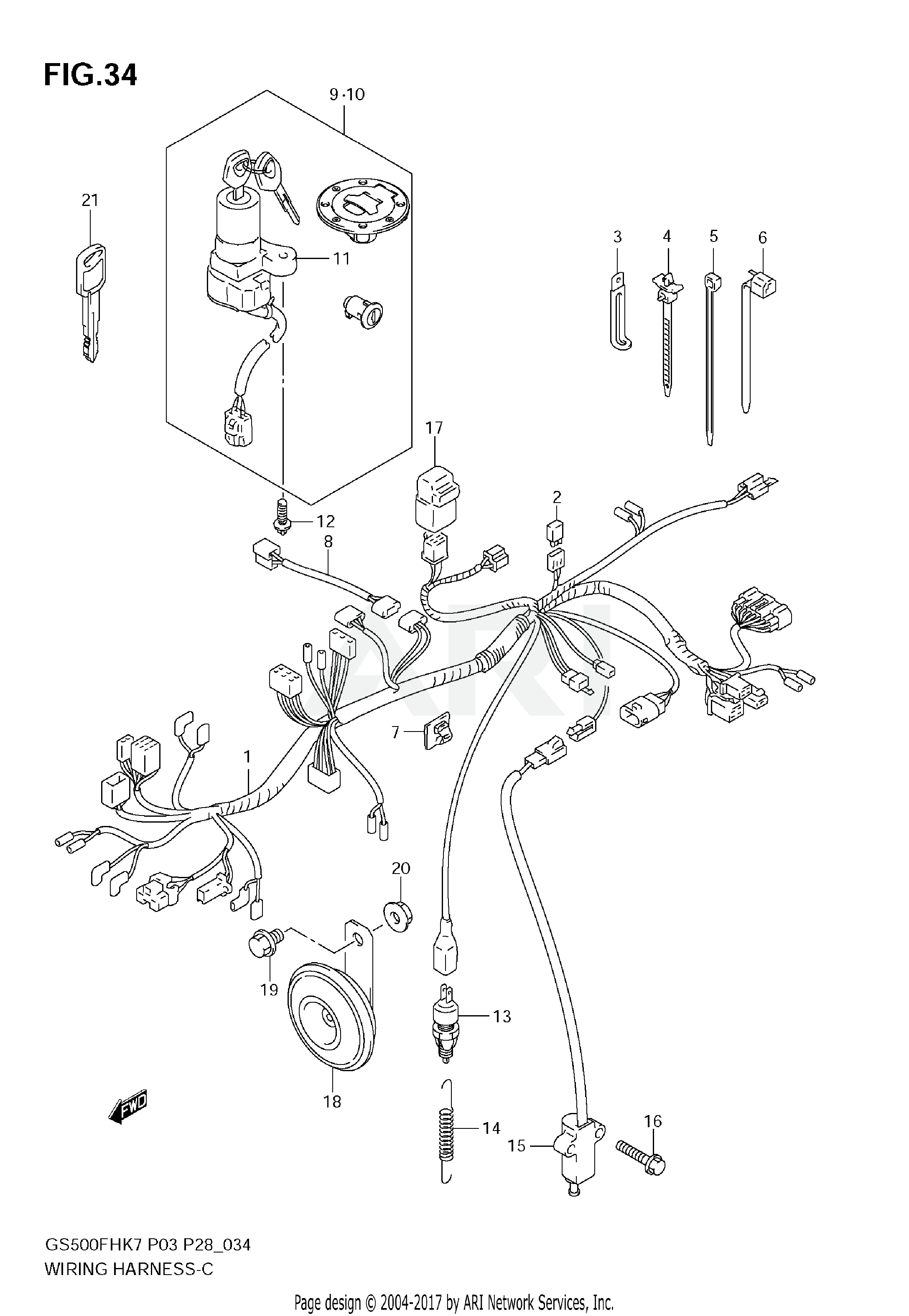 WIRING HARNESS (GS500F E3, E28, E33, E95)