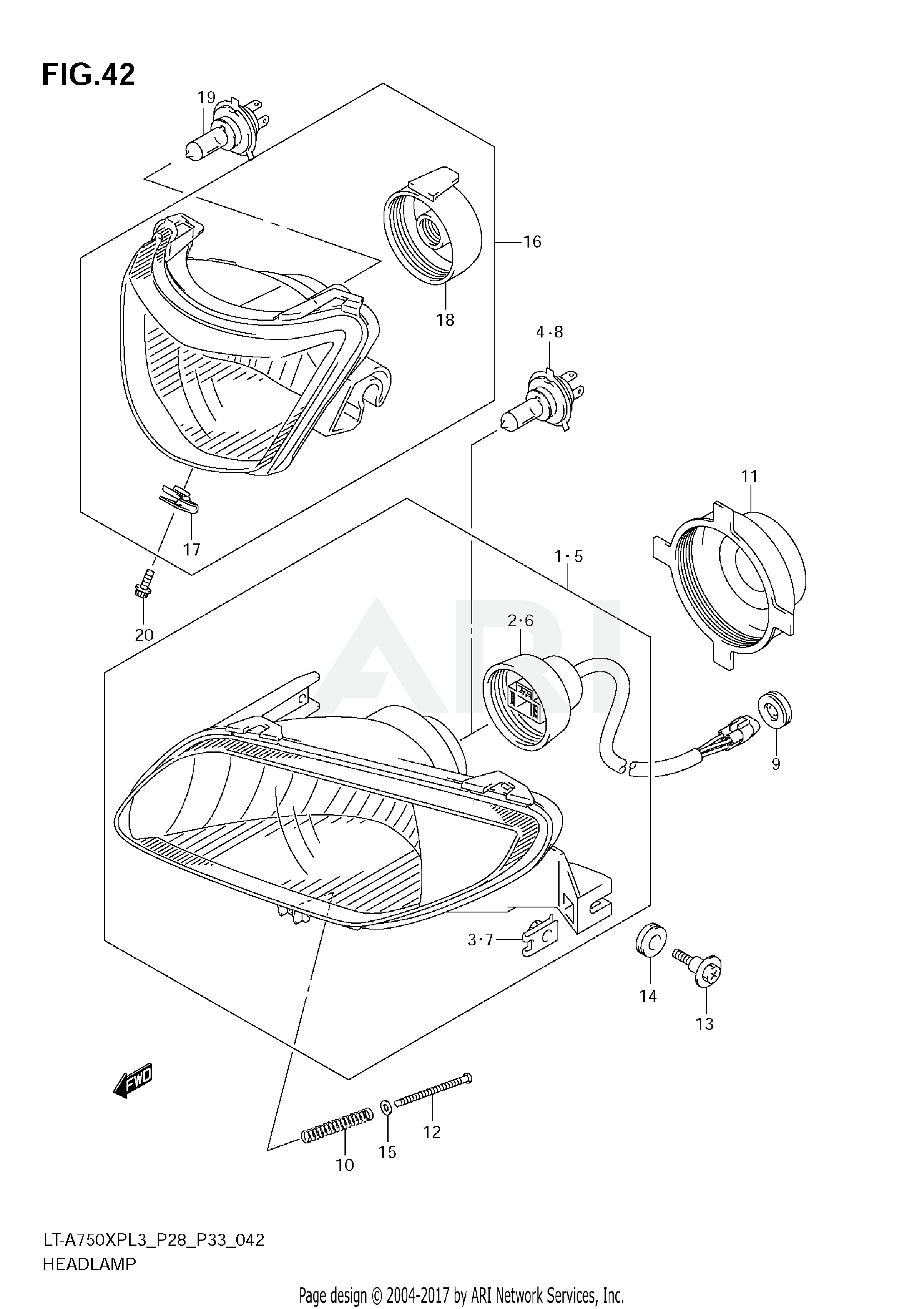 HEADLAMP (LT-A750XPZL3 P33)