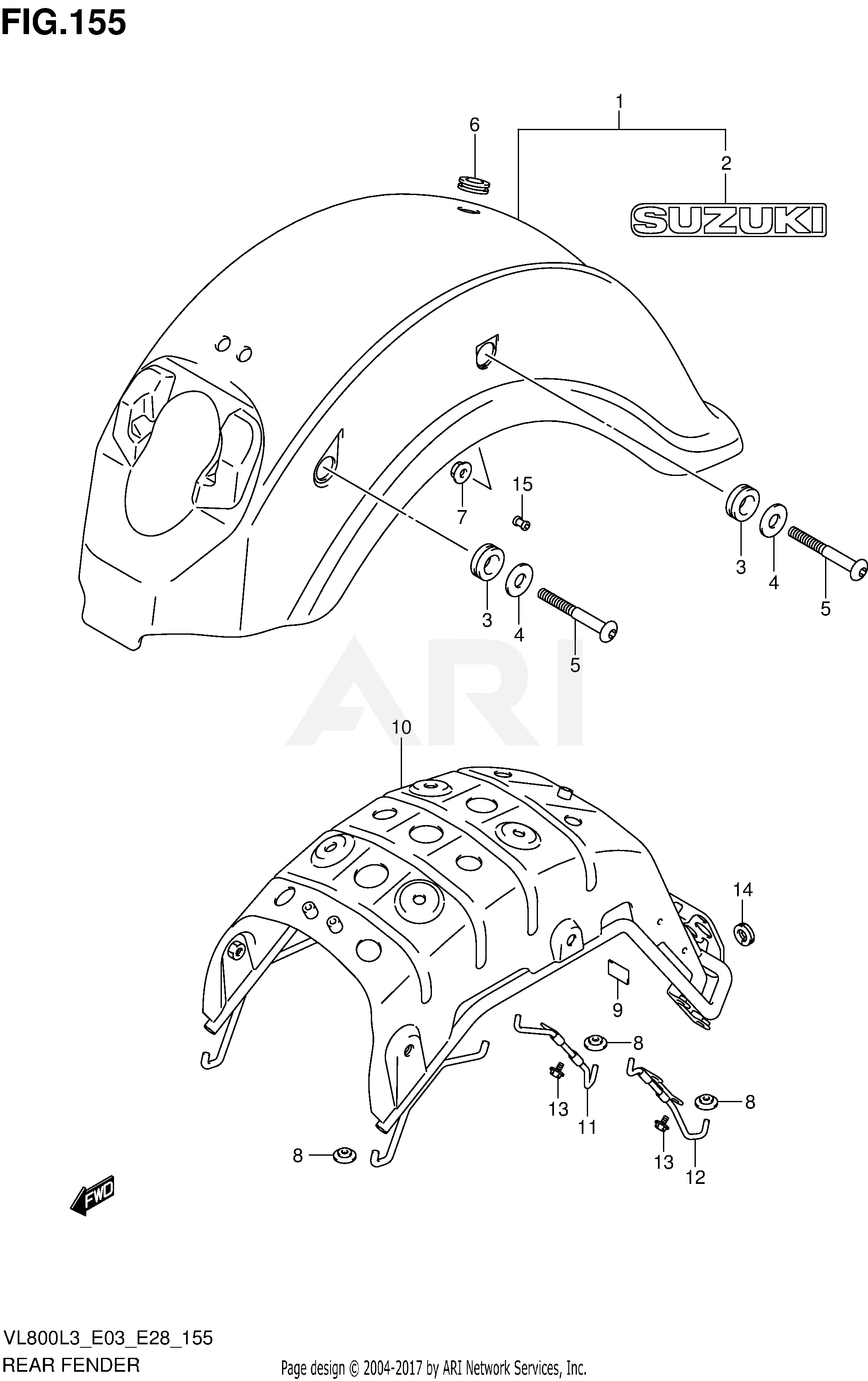 REAR FENDER (VL800L3 E33)