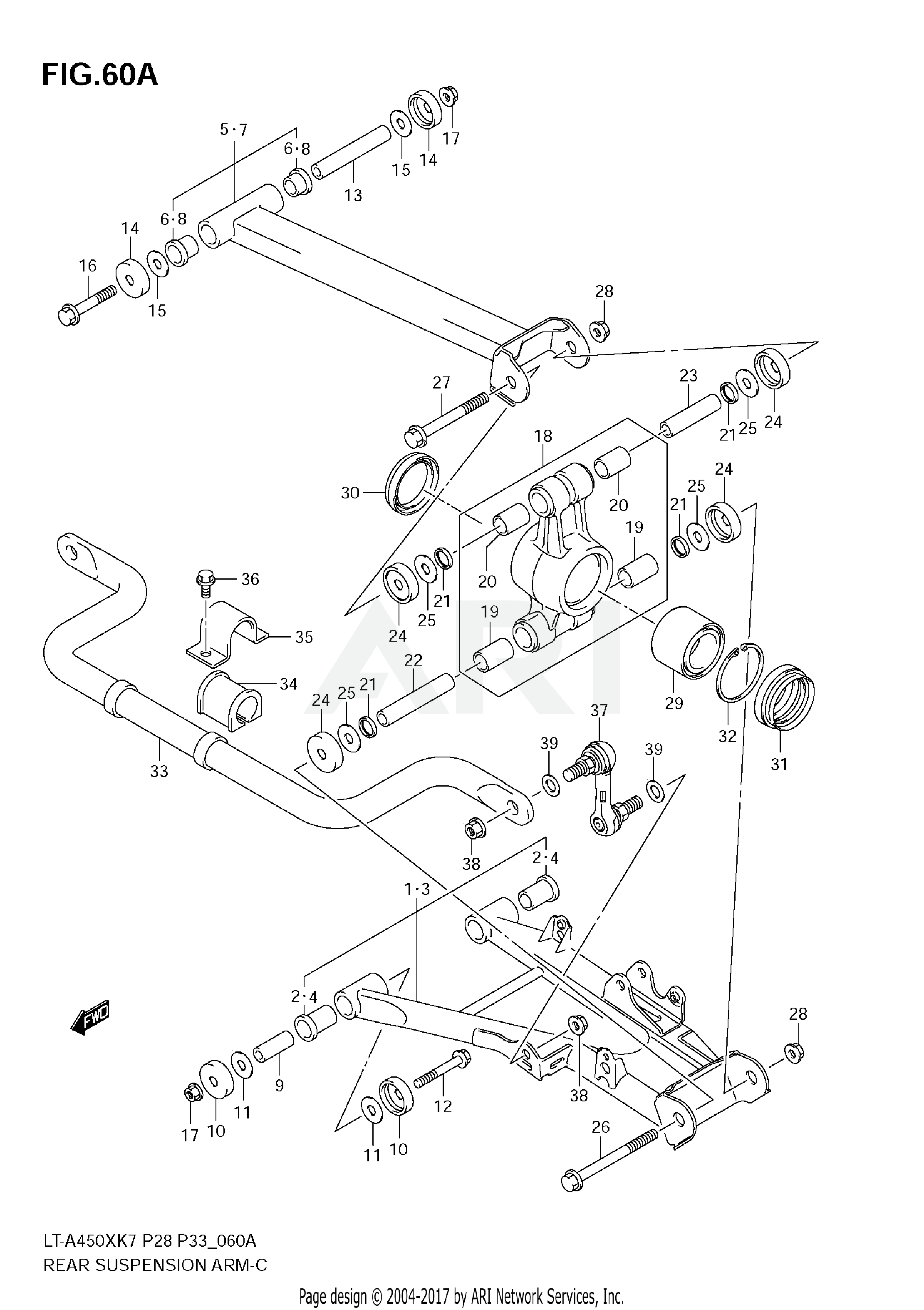 REAR SUSPENSION ARM (MODEL K8/K9/L0)