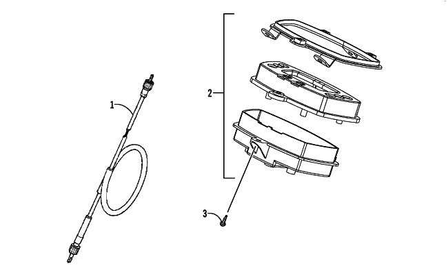 SPEEDOMETER AND CABLE ASSEMBLY