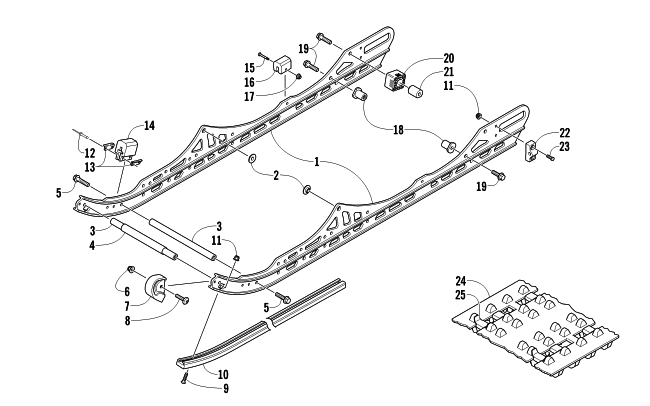 SLIDE RAIL AND TRACK ASSEMBLY