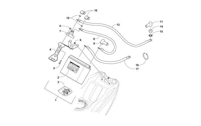 BATTERY AND TRAY ASSEMBLY