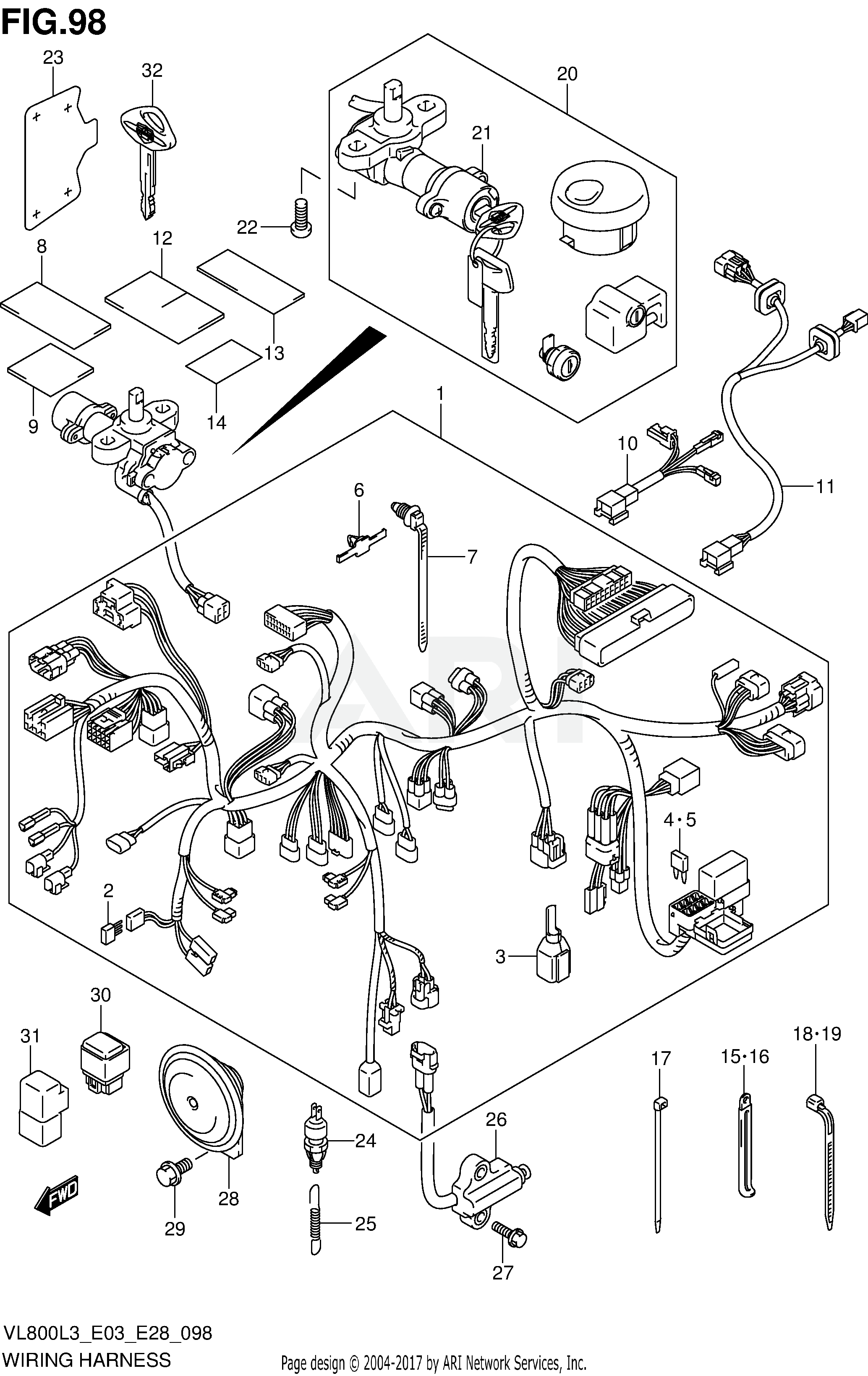 WIRING HARNESS (VL800L3 E28)