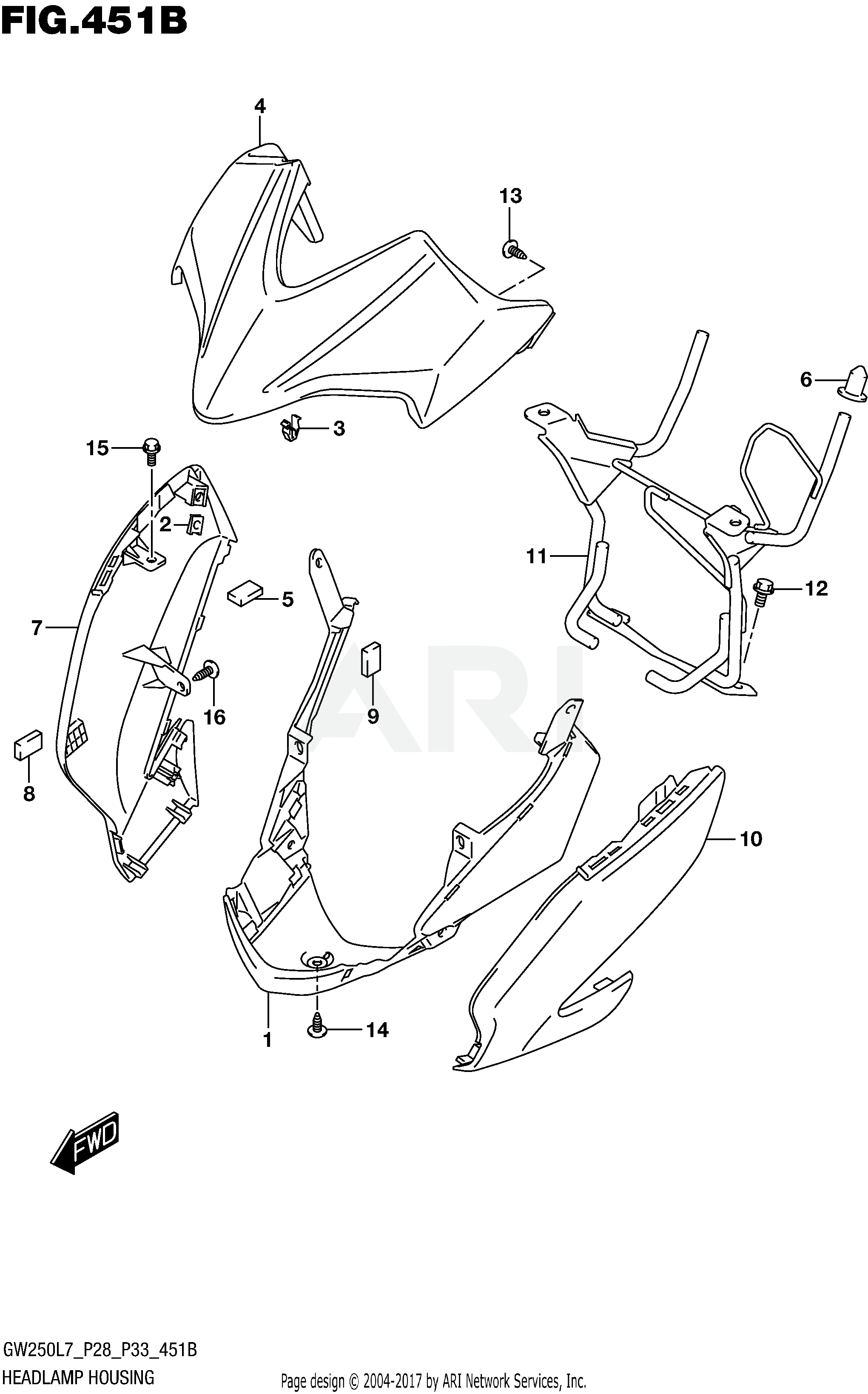 HEADLAMP HOUSING (GW250ZL7 P28)