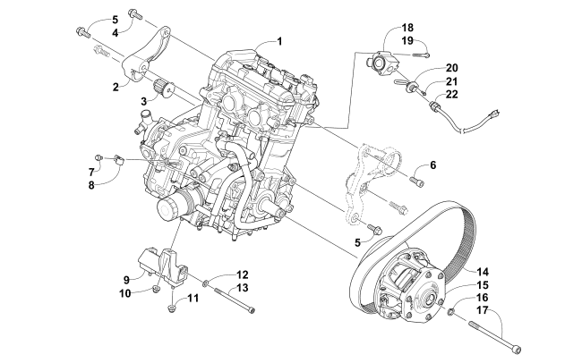 ENGINE AND RELATED PARTS