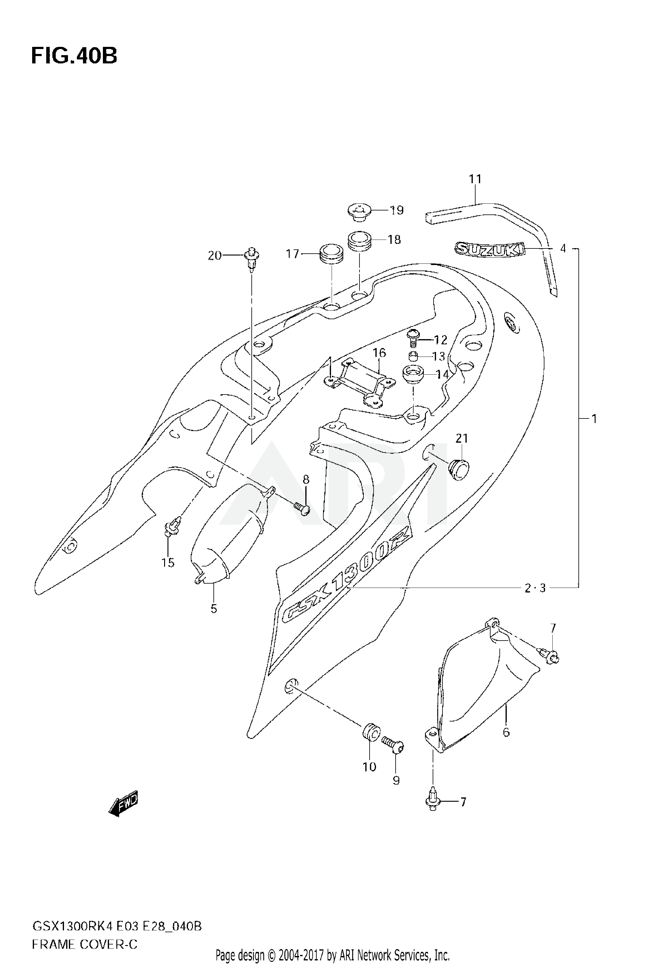 FRAME COVER (GSX1300RK6)