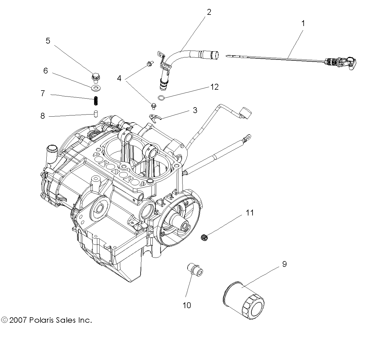 ENGINE, DIPSTICK and OIL FILTER - R08VH76AD/AG (49ATVDIPSTICK08VISTA)