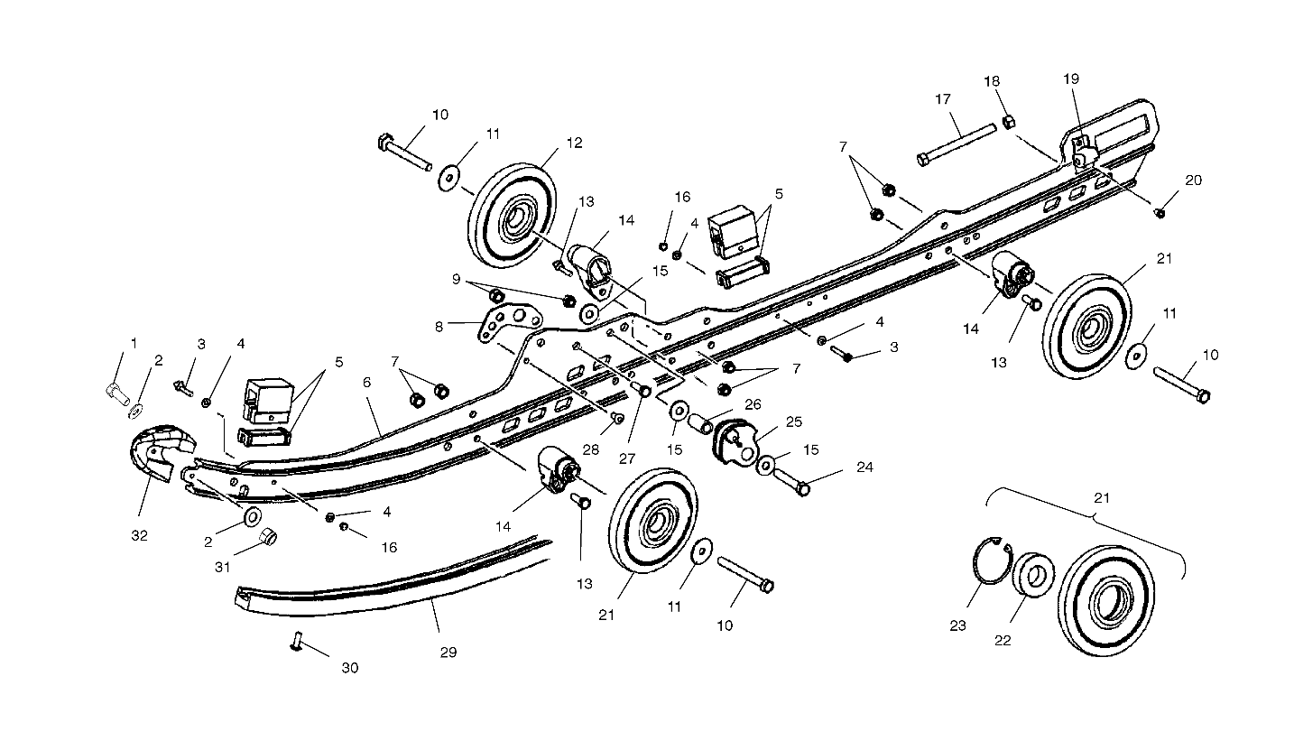 RAIL MOUNTING SUSPENSION - S03NN8CS (4978077807B08)