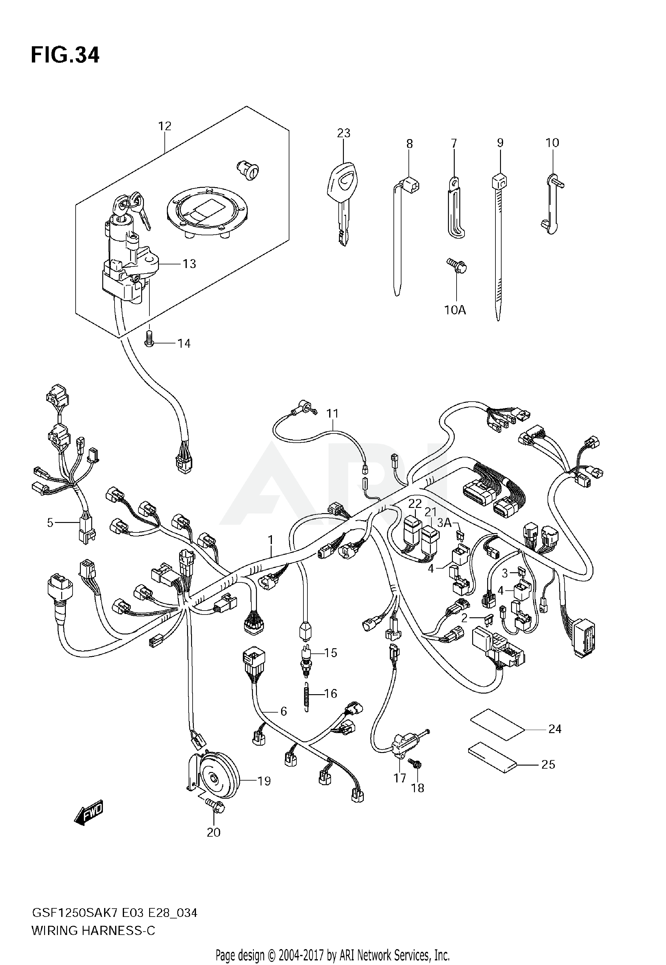 WIRING HARNESS (GSF1250SAK7/SAK8/SAK9)