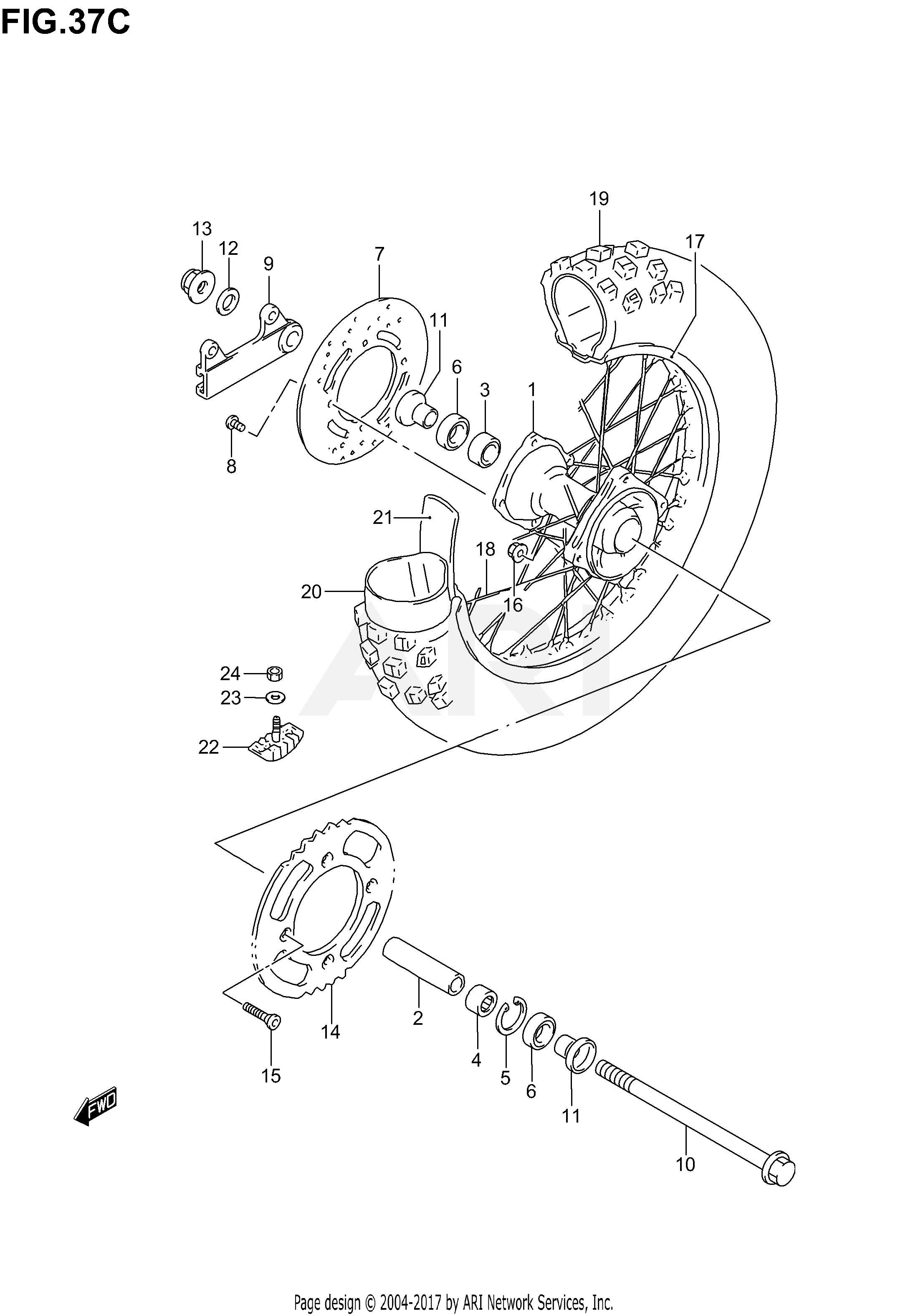 REAR WHEEL (RM85LK4)