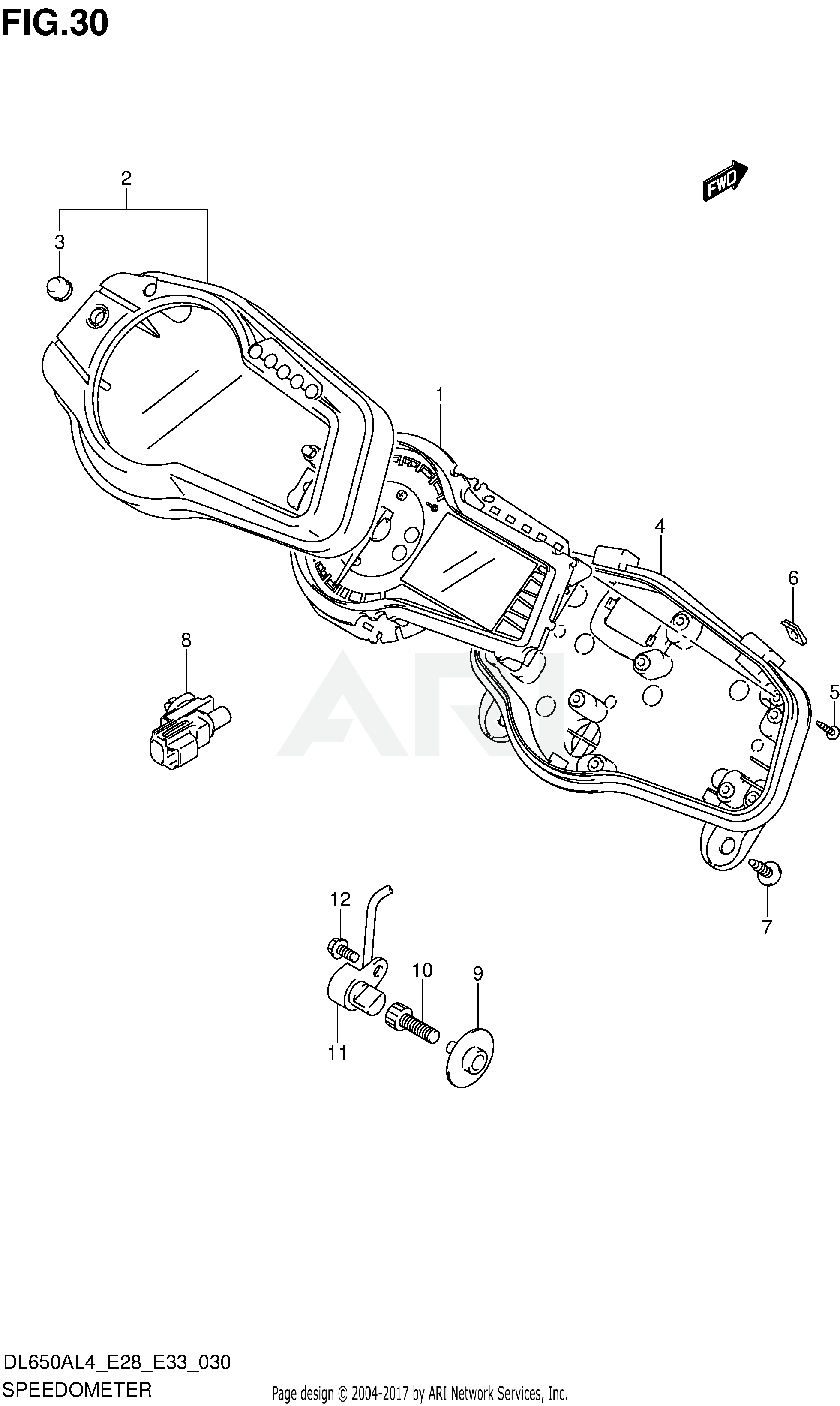 SPEEDOMETER (DL650AL4 E33)