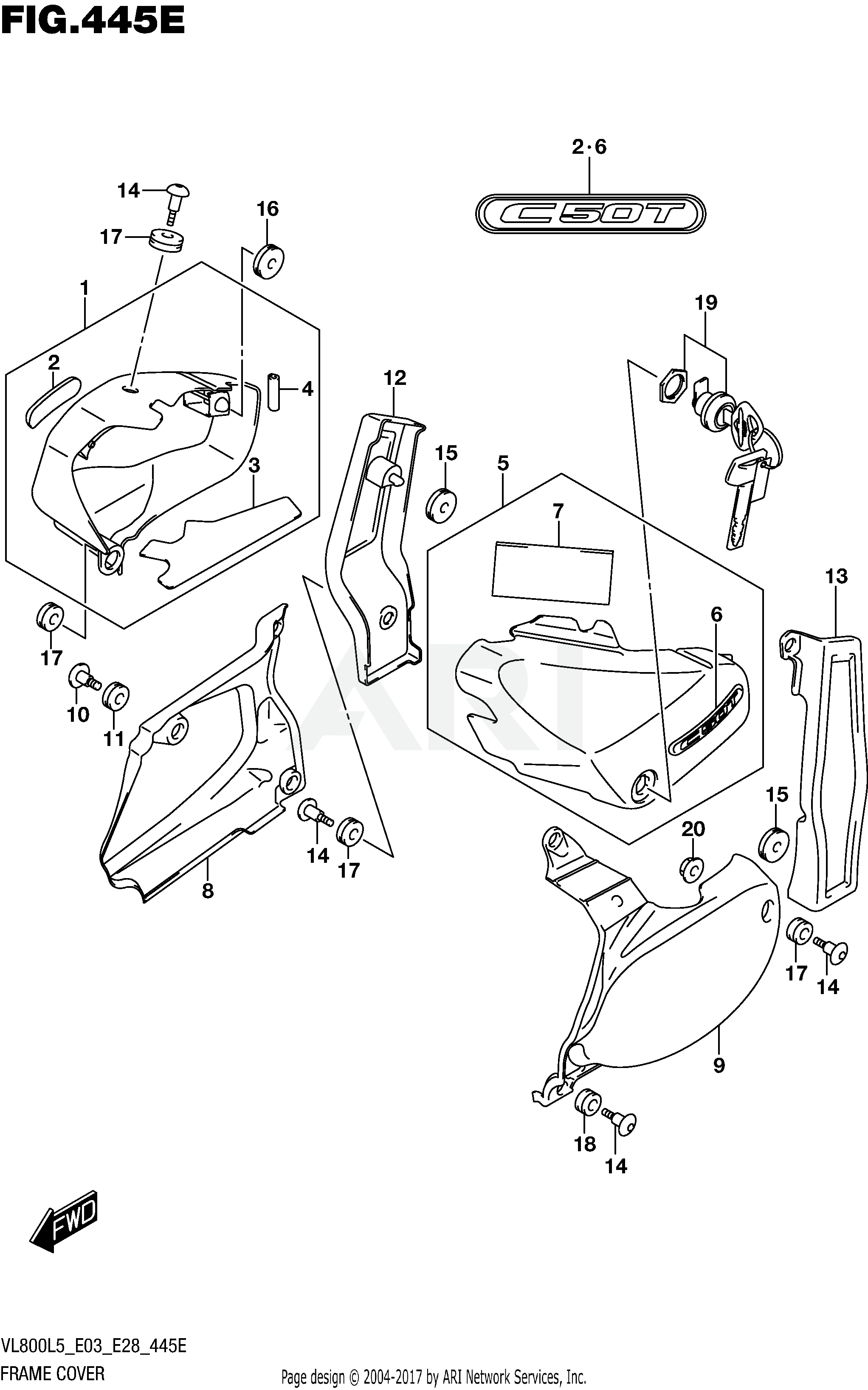 FRAME COVER (VL800TL5 E33)