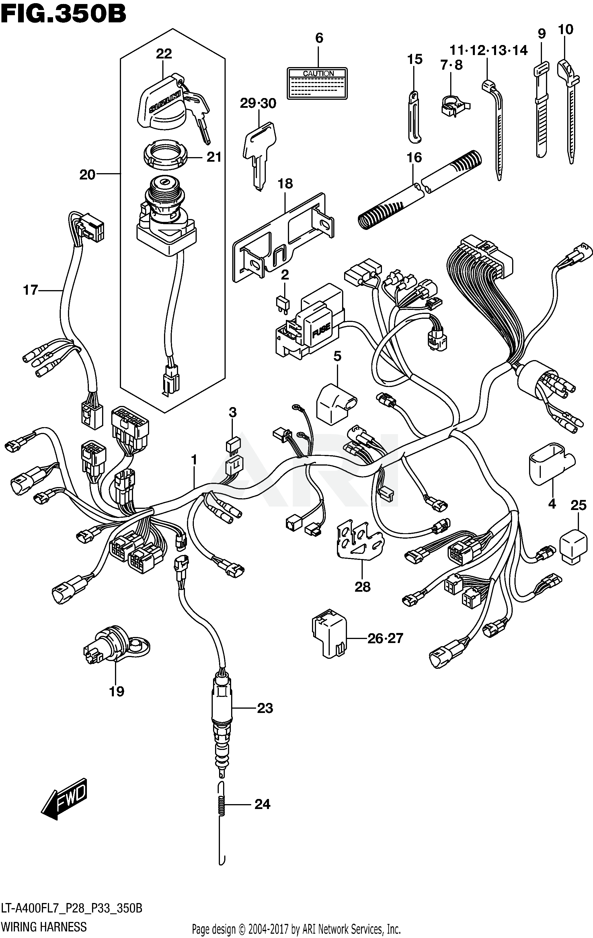 WIRING HARNESS (LT-A400FL7 P33)