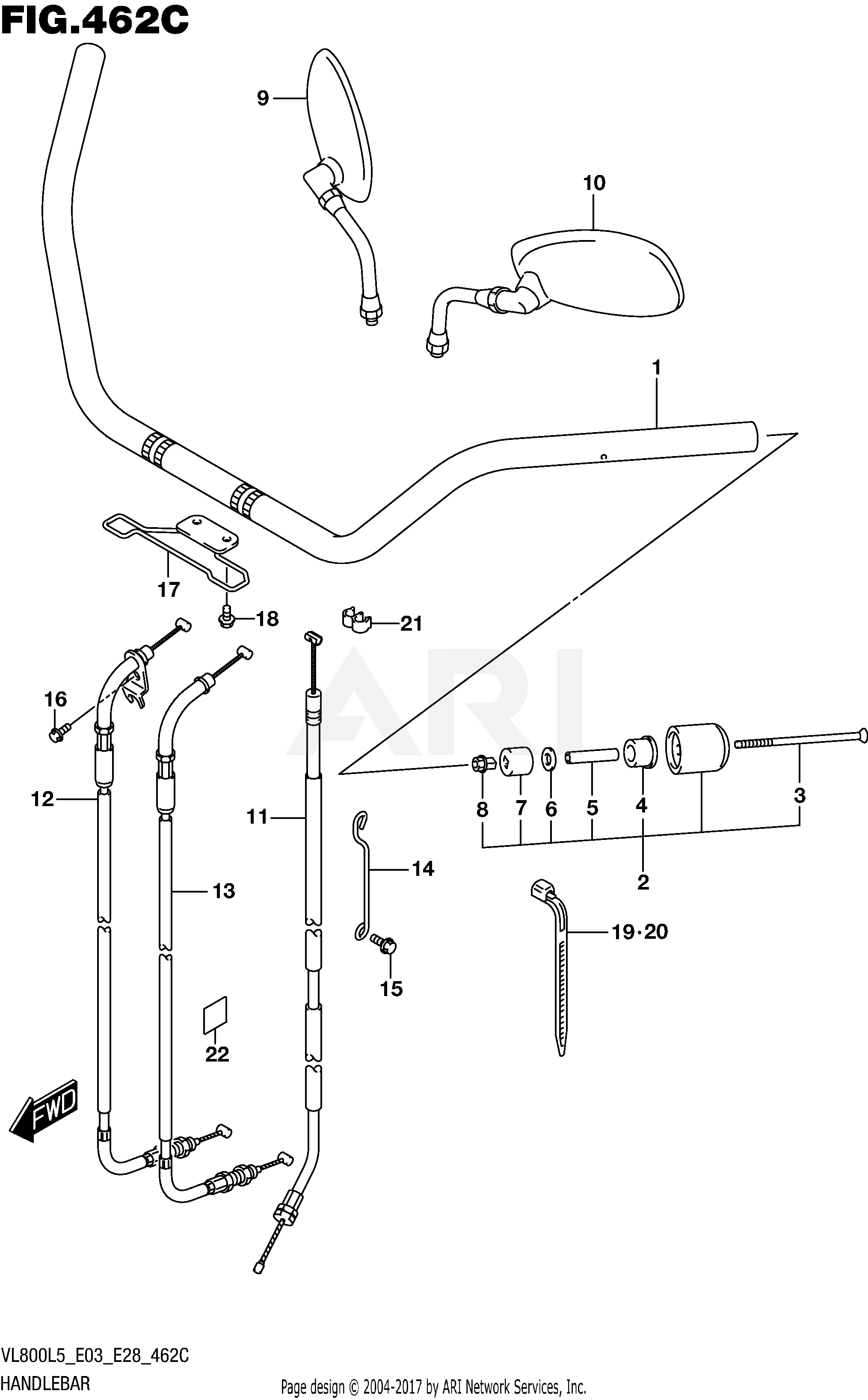 HANDLEBAR (VL800TL5 E03)