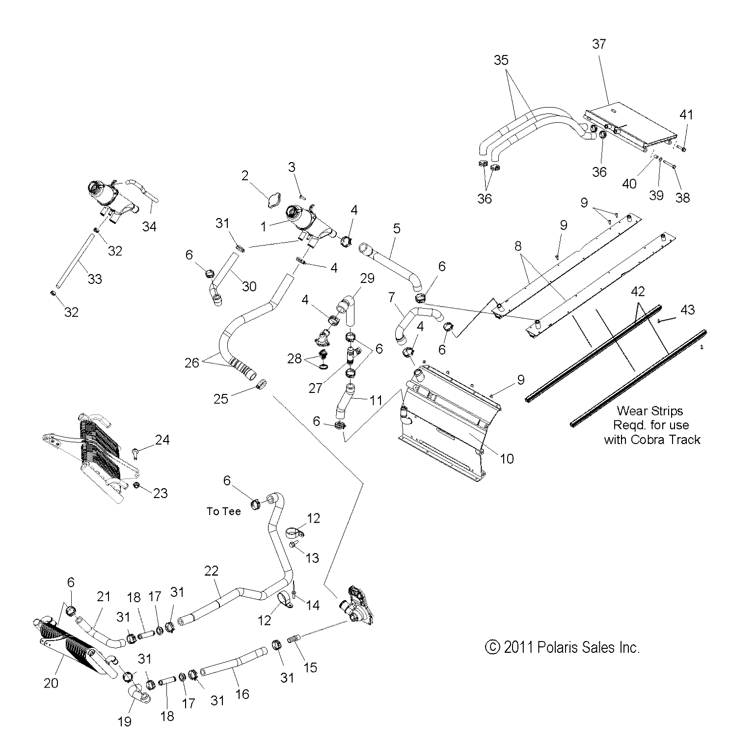 ENGINE, COOLING SYSTEM - S12BA6NSL (49SNOWCOOLING12600ADV)