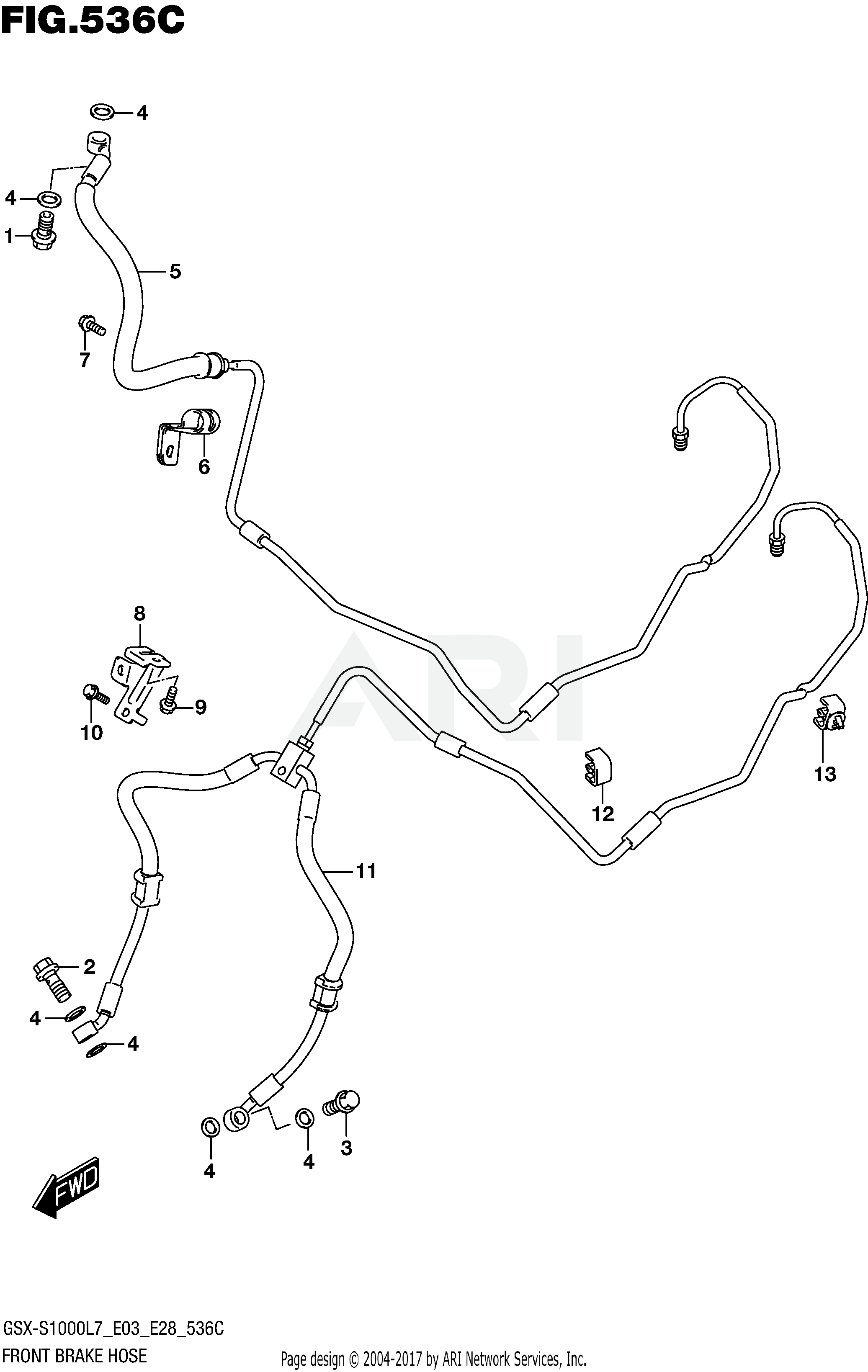 FRONT BRAKE HOSE (GSX-S1000AL7 E28)