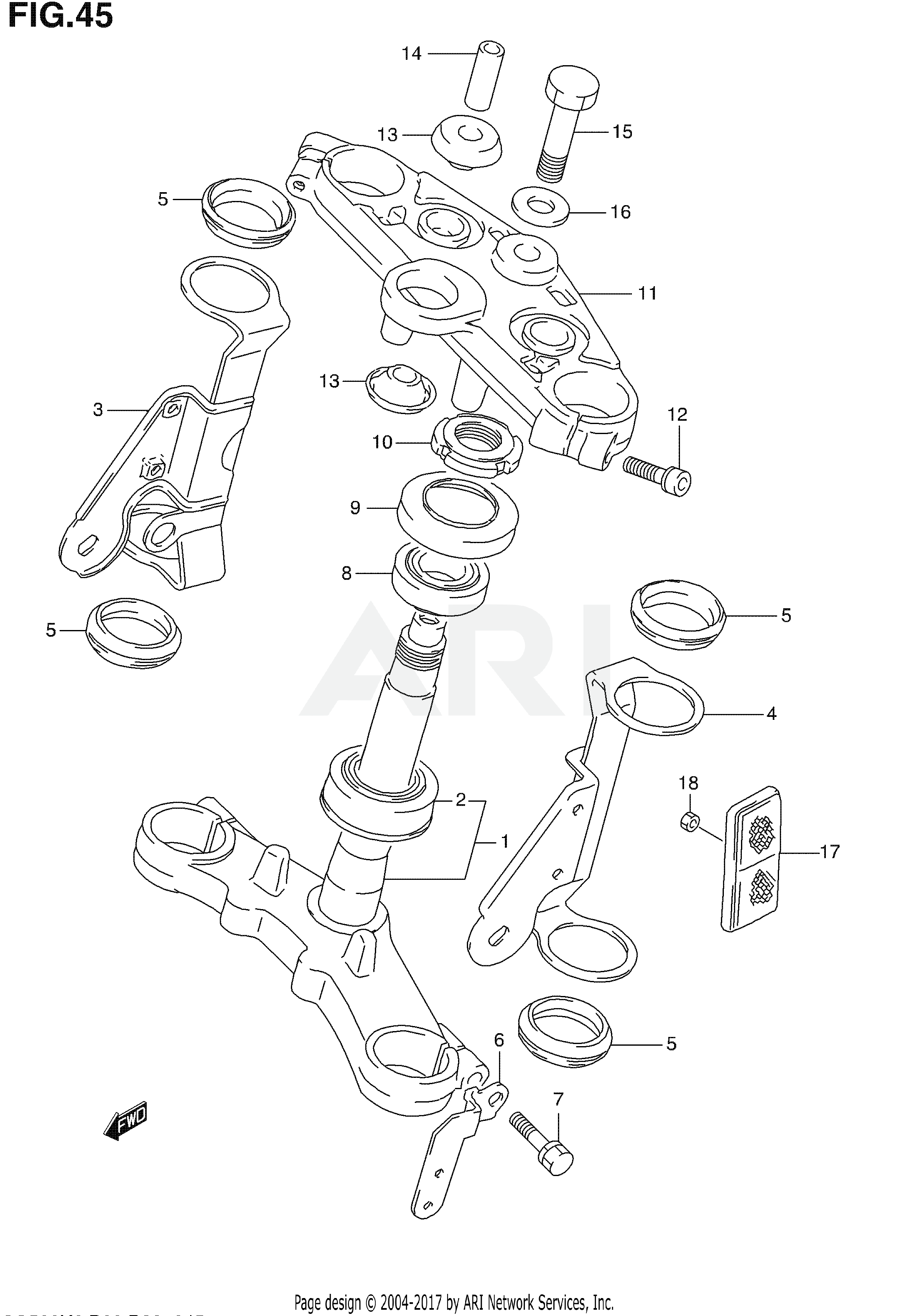 STEERING STEM (NOT FOR U.S. MARKET)