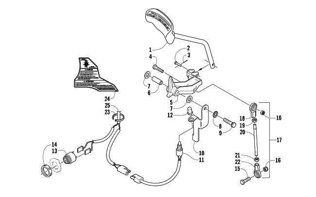 REVERSE SHIFT LEVER ASSEMBLY