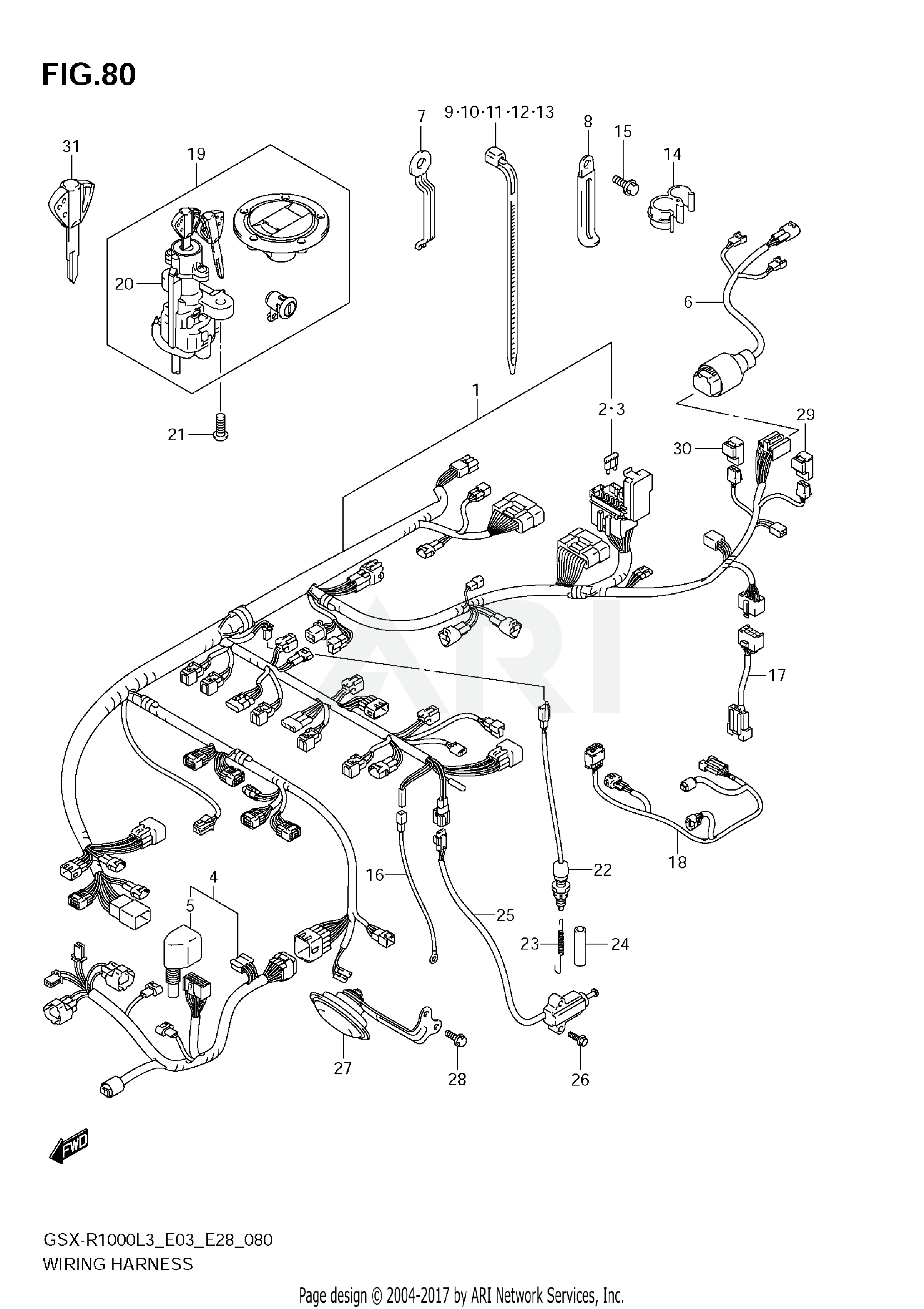 WIRING HARNESS (GSX-R1000L3 E28)