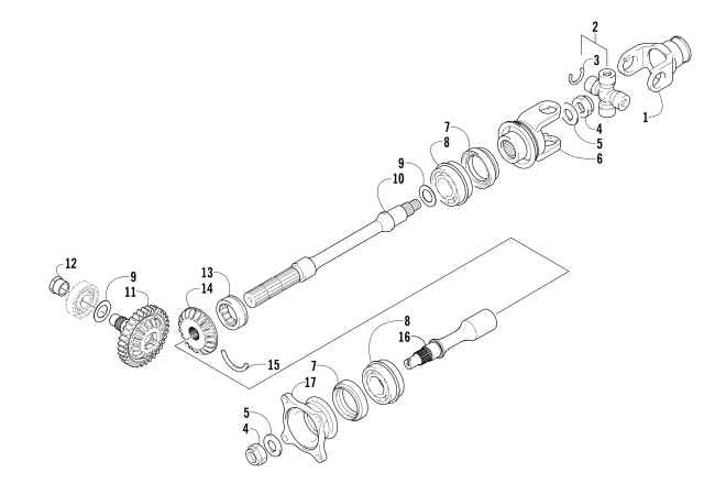 SECONDARY DRIVE ASSEMBLY (ENGINE SERIAL NO. 0700A60010050 and Up)