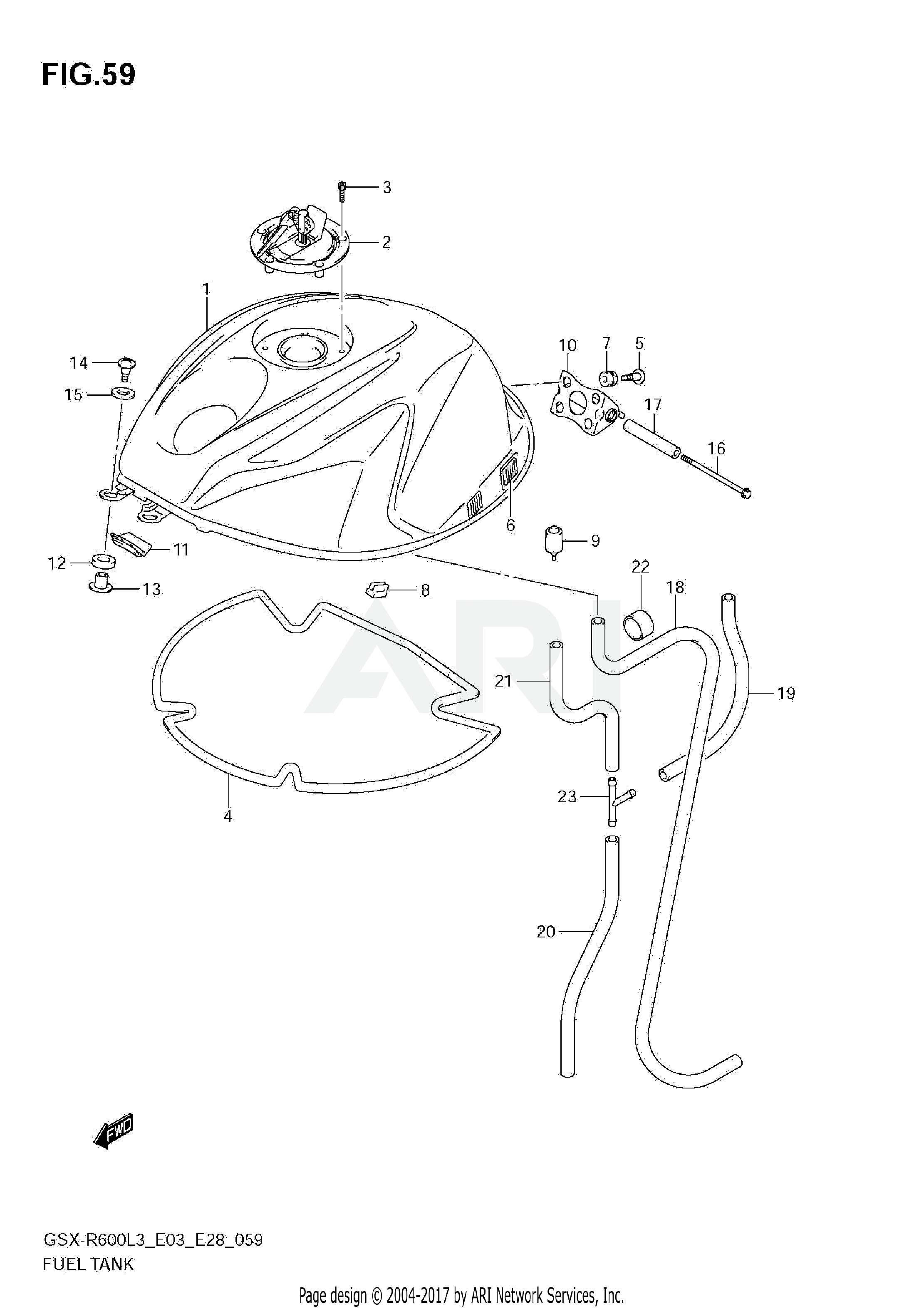 FUEL TANK (GSX-R600L3 E28)