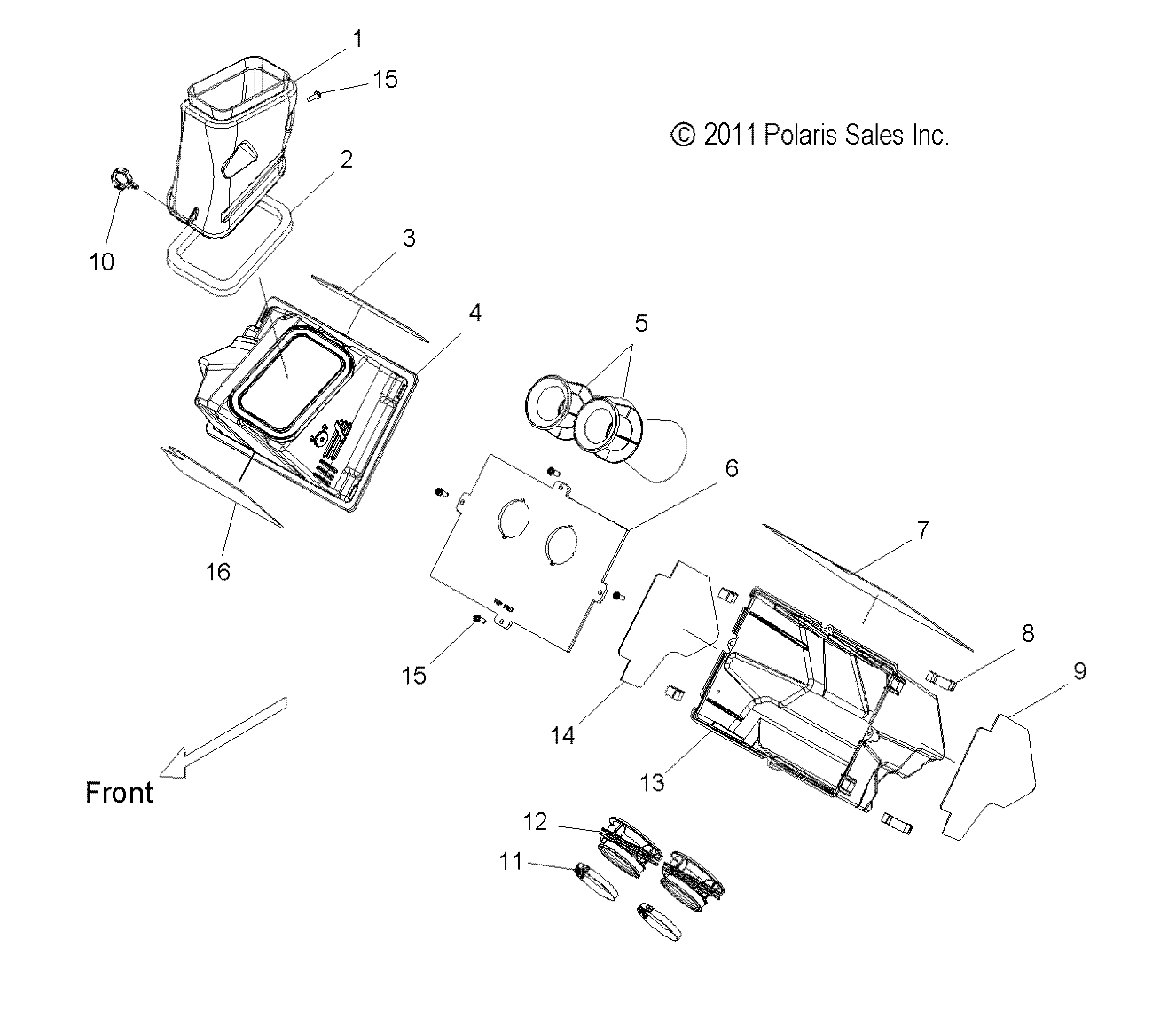 ENGINE, AIR INTAKE SYSTEM - S12BR8GSA/GSL (49SNOWAIR12800SB)