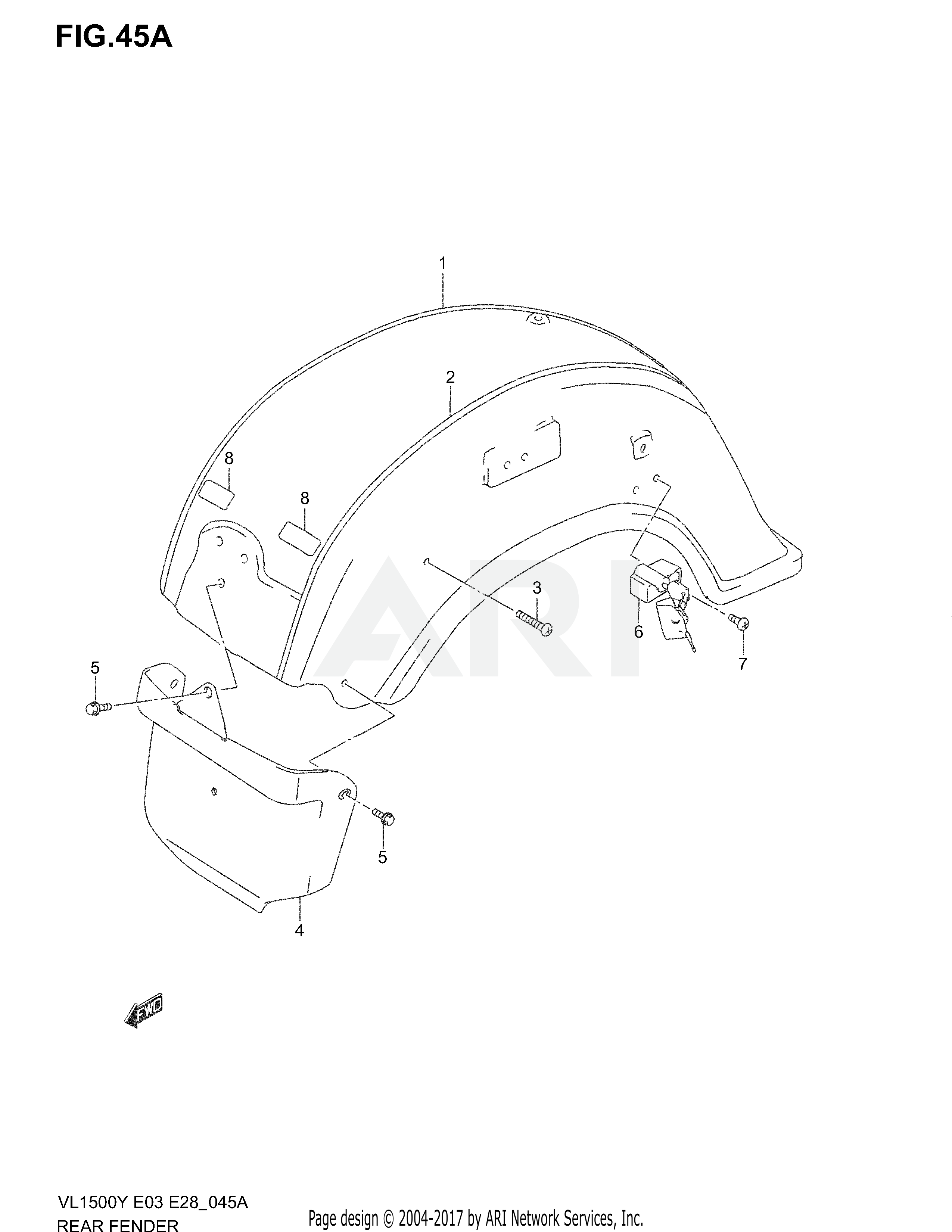 REAR FENDER (MODEL Y/K1/K2)