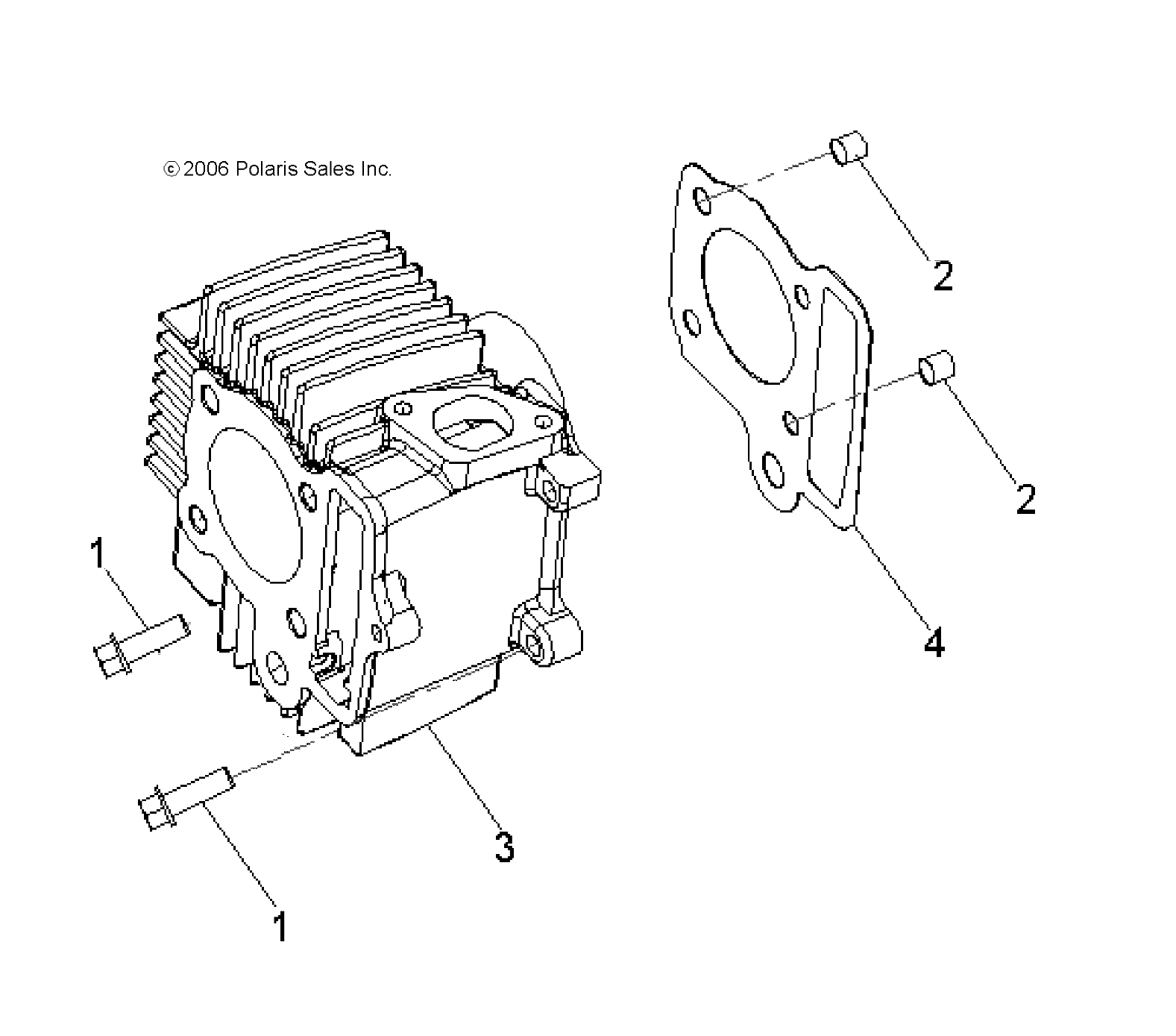 ENGINE, CYLINDER - A09KA05AB/AD (49ATVCYLINDER07OTLW90)