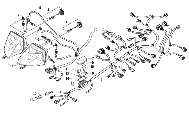 HEADLIGHT AND WIRING ASSEMBLIES