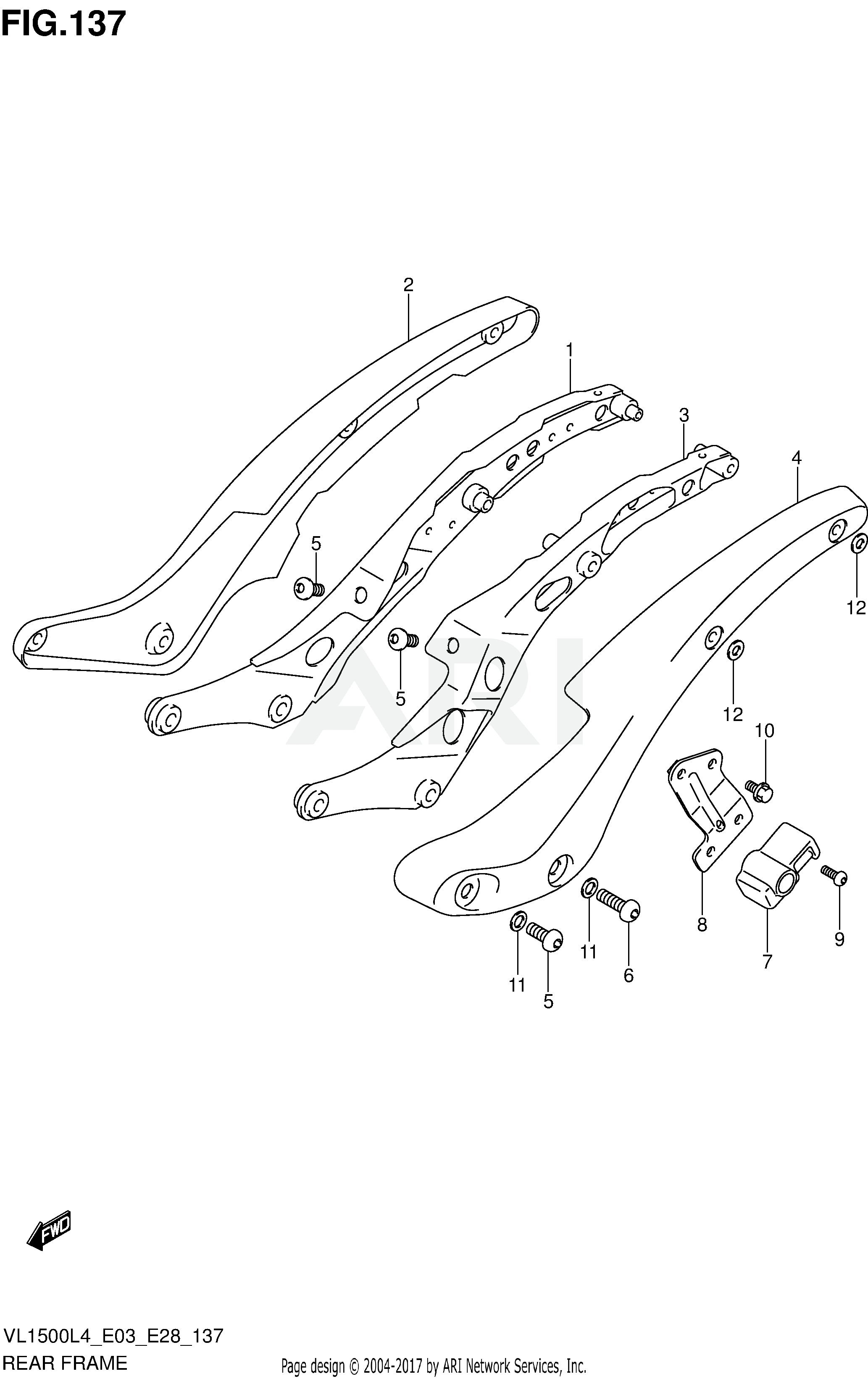 REAR FRAME (VL1500BL4 E28)