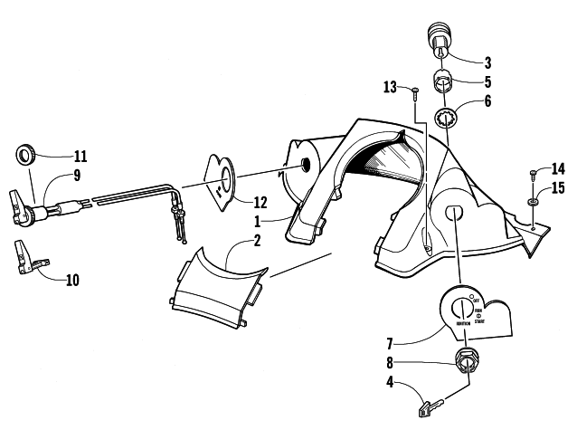 CONSOLE AND SWITCH ASSEMBLY