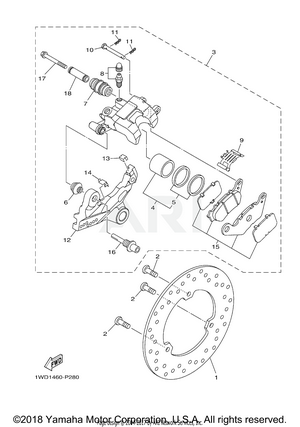 REAR BRAKE CALIPER