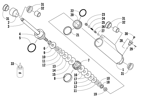 REAR SUSPENSION REAR ARM SHOCK ABSORBER