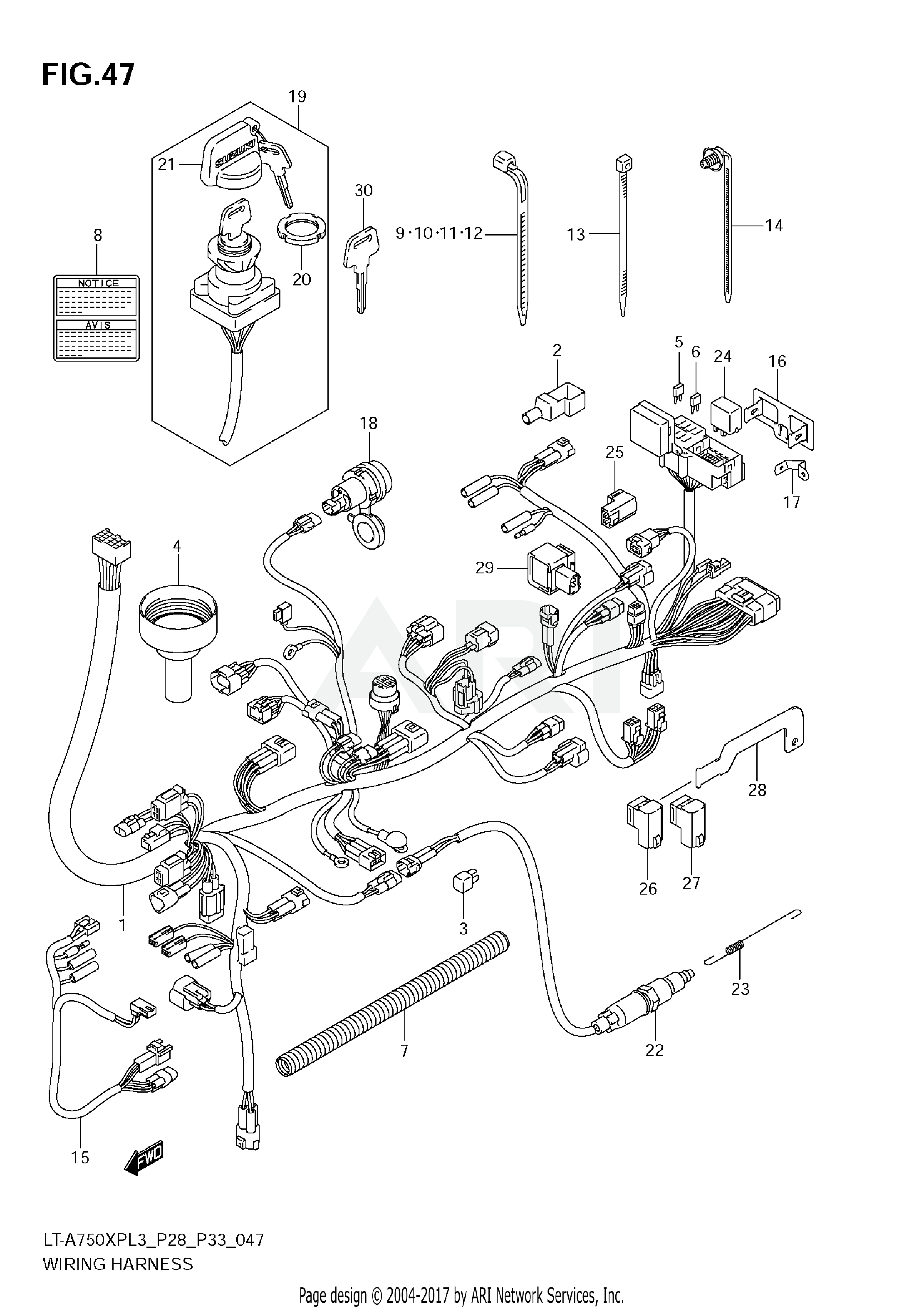 WIRING HARNESS (LT-A750XPL3 P28)