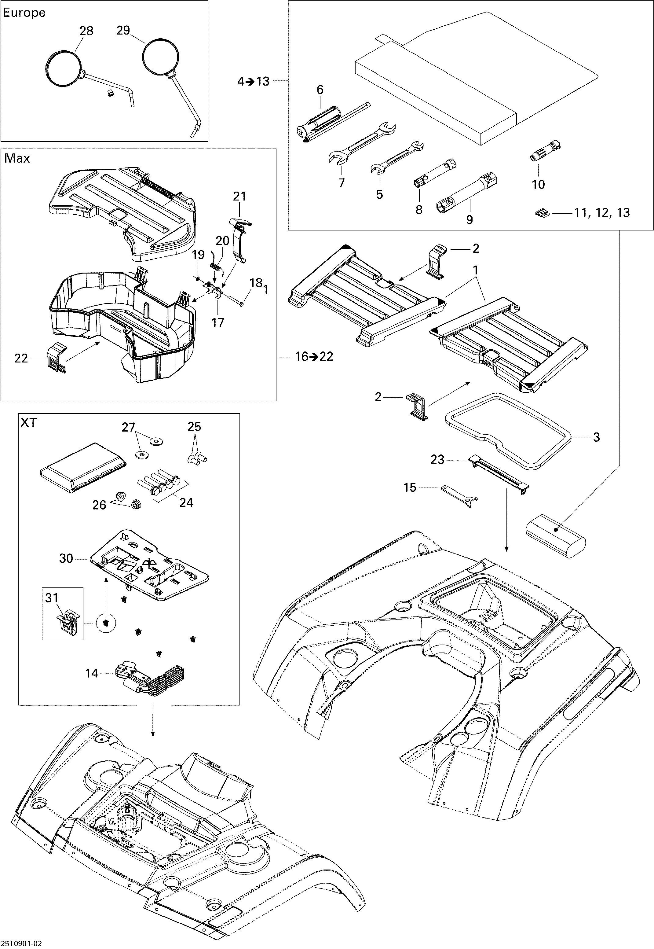 Front and Rear Trays