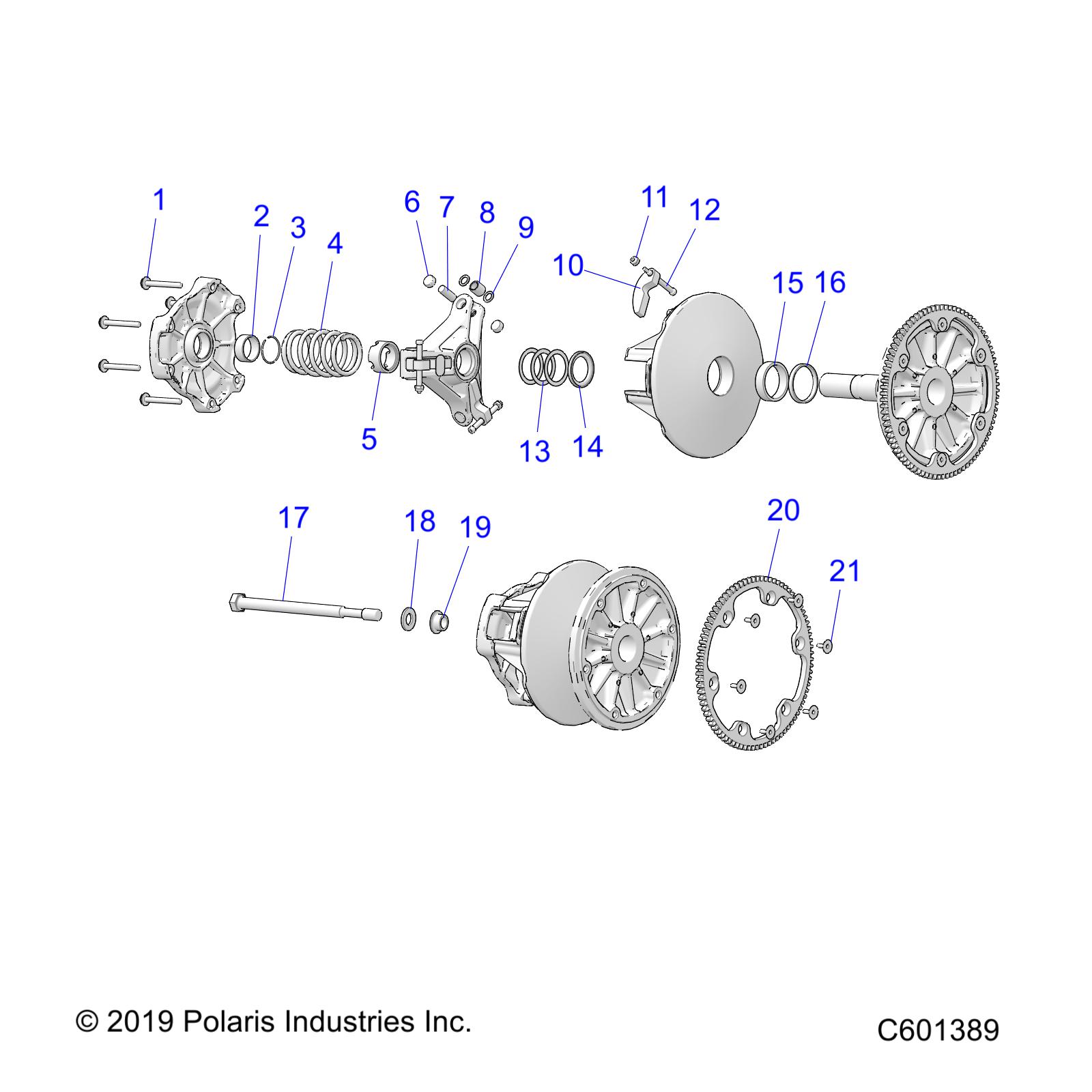 DRIVE TRAIN, CLUTCH, PRIMARY - S20DDH6PS ALL OPTIONS (C601389)