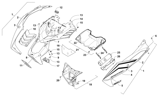 HOOD AND AIR INTAKE ASSEMBLY